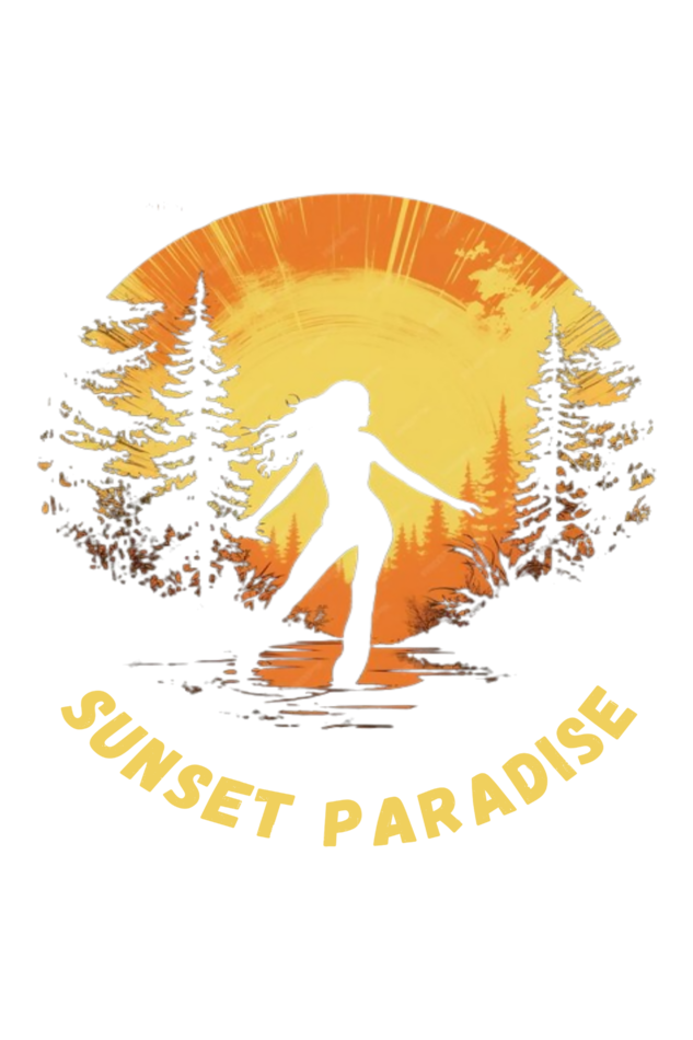 Sunset Paradise Round Neck Crop Top For Women