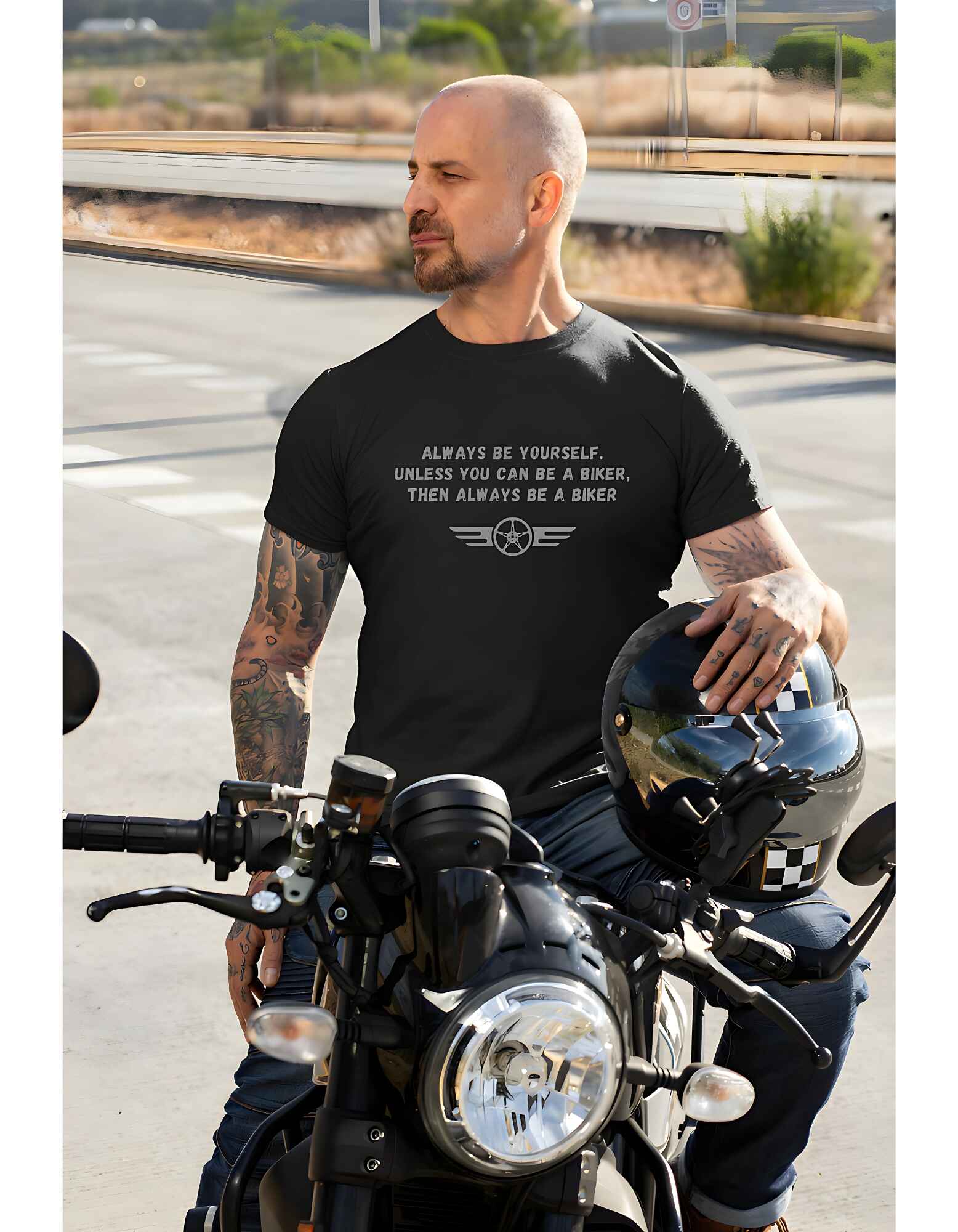 Always be a Biker Classic Round Neck T-shirt