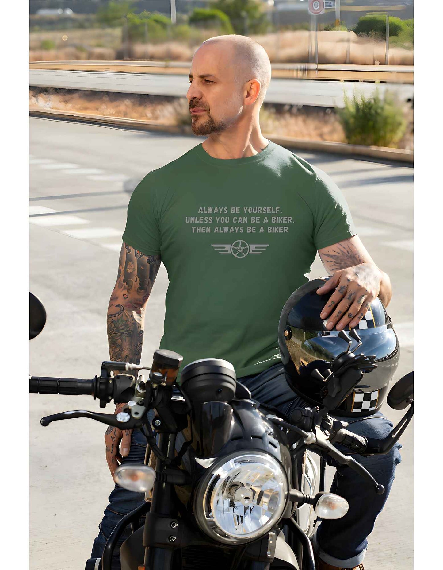 Always be a Biker Classic Round Neck T-shirt