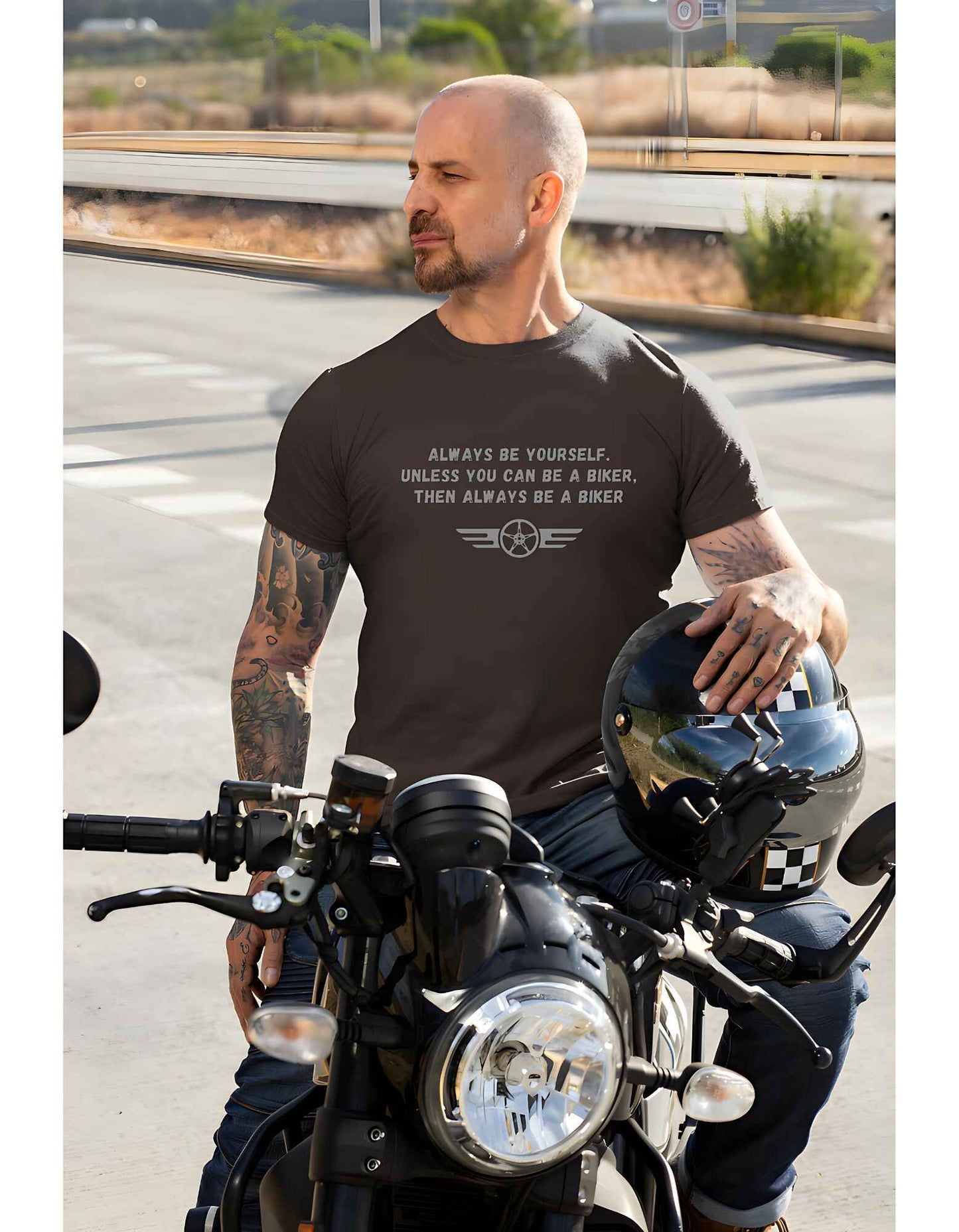 Always be a Biker Classic Round Neck T-shirt