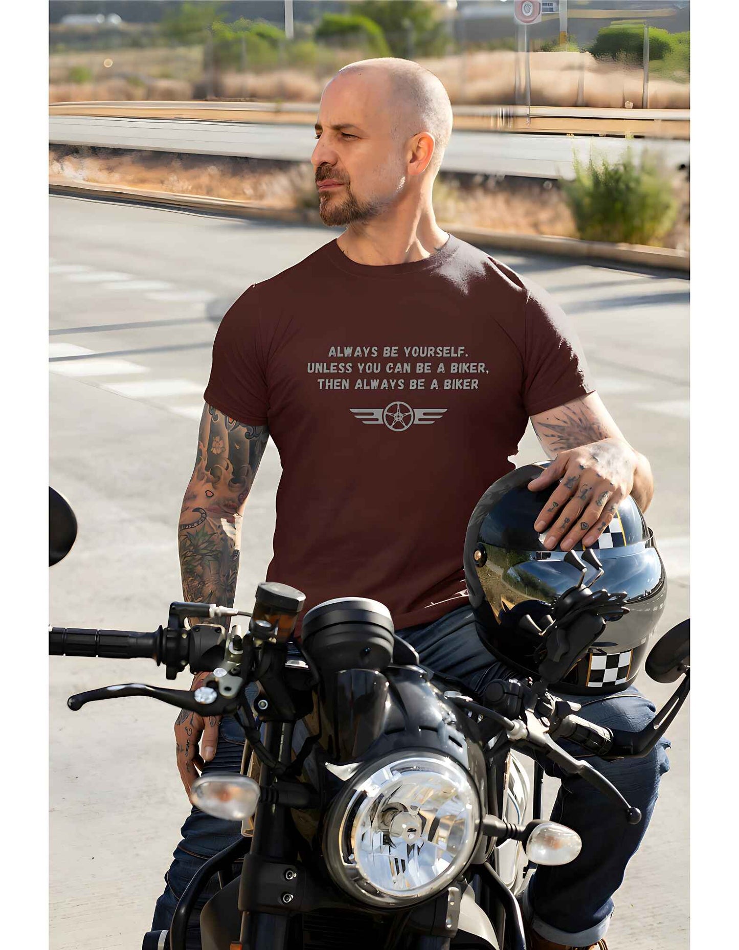 Always be a Biker Classic Round Neck T-shirt