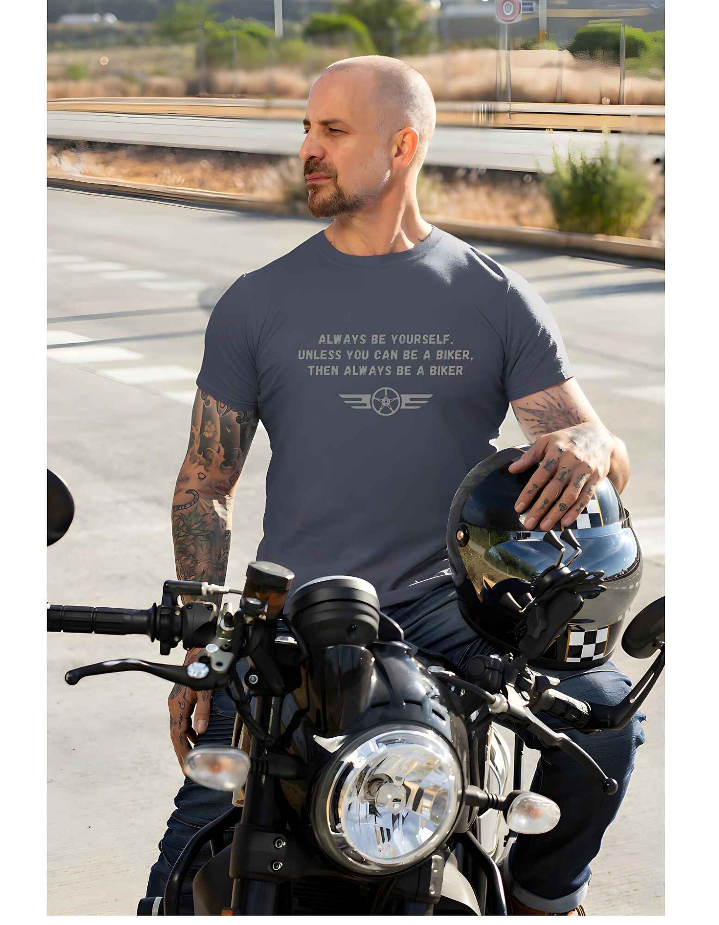 Always be a Biker Classic Round Neck T-shirt