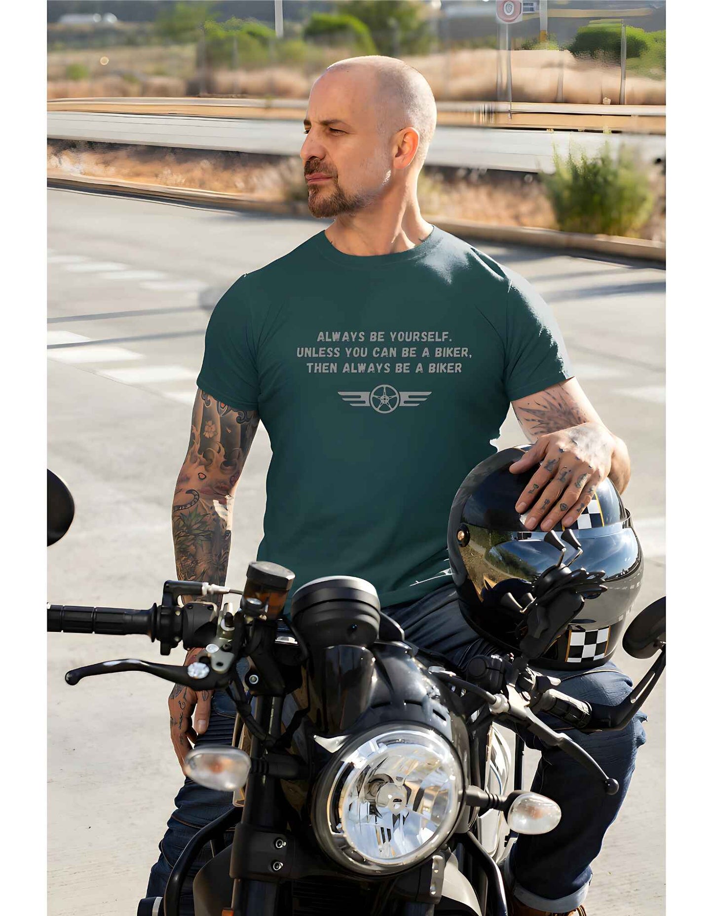 Always be a Biker Classic Round Neck T-shirt