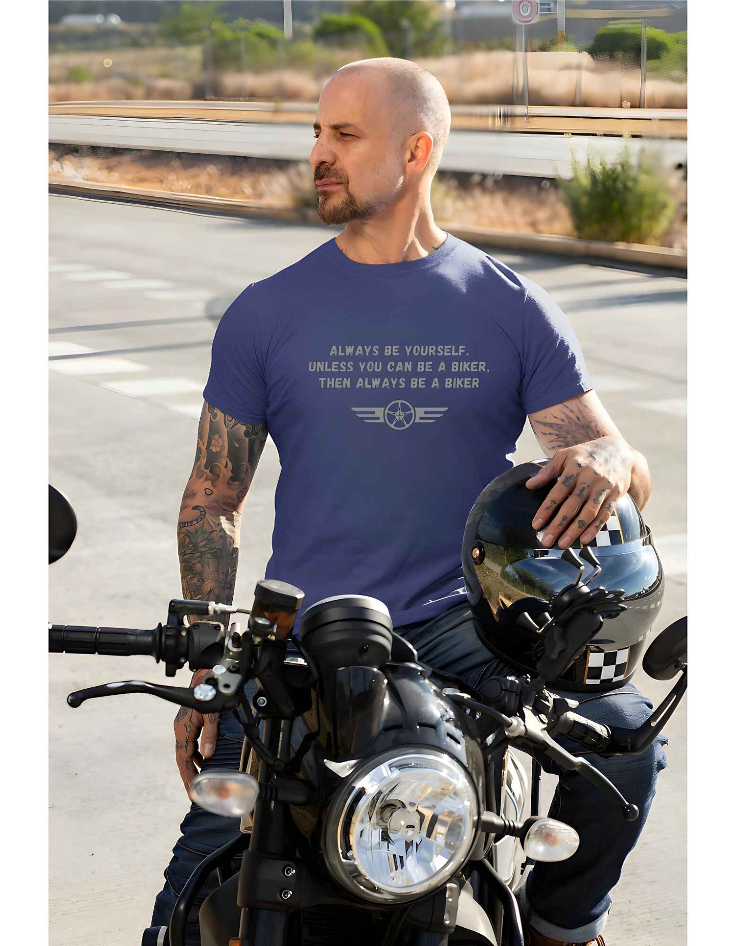 Always be a Biker Classic Round Neck T-shirt