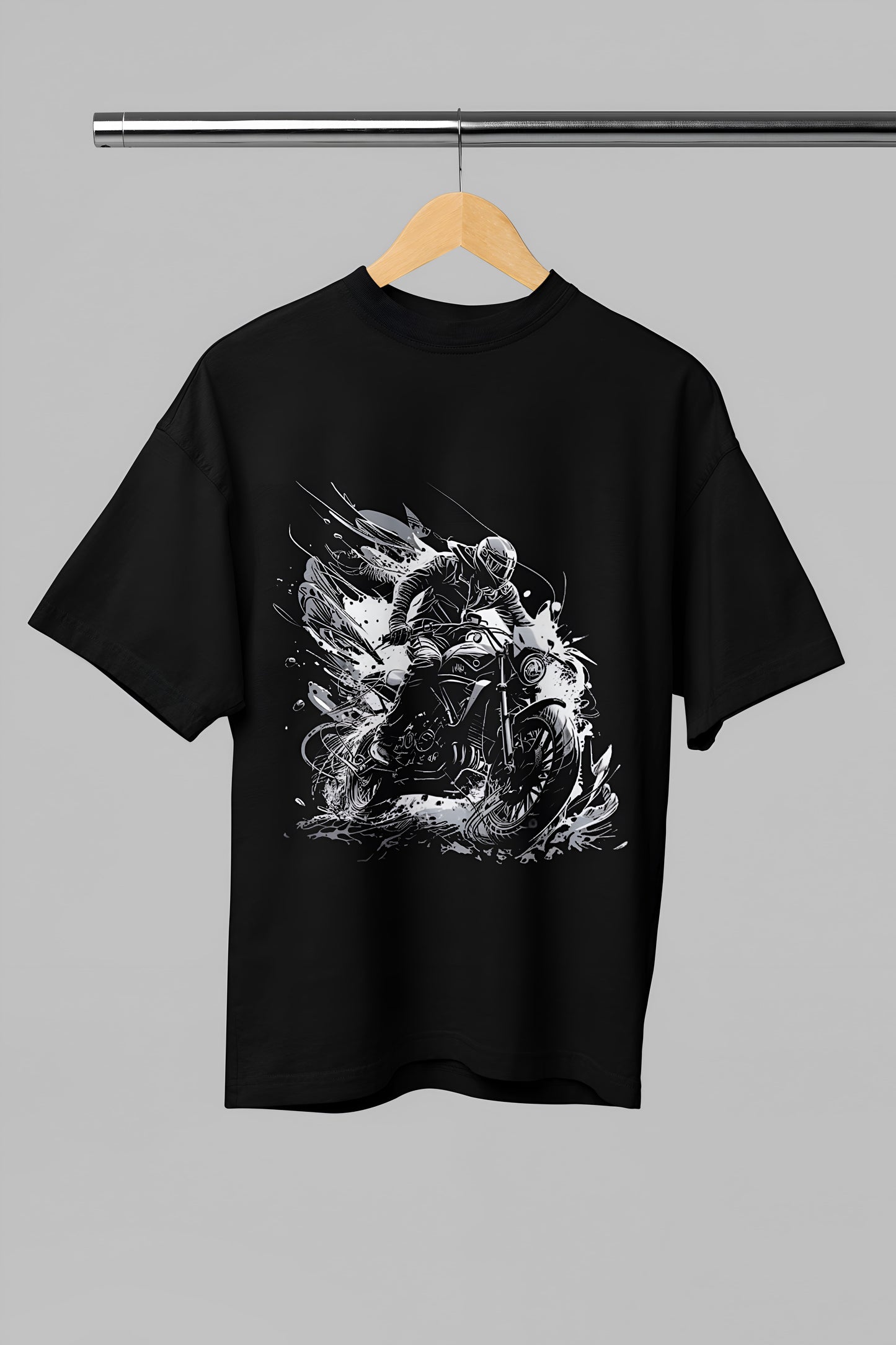 Classic Bike Rider Round Neck Half sleeve T-shirt