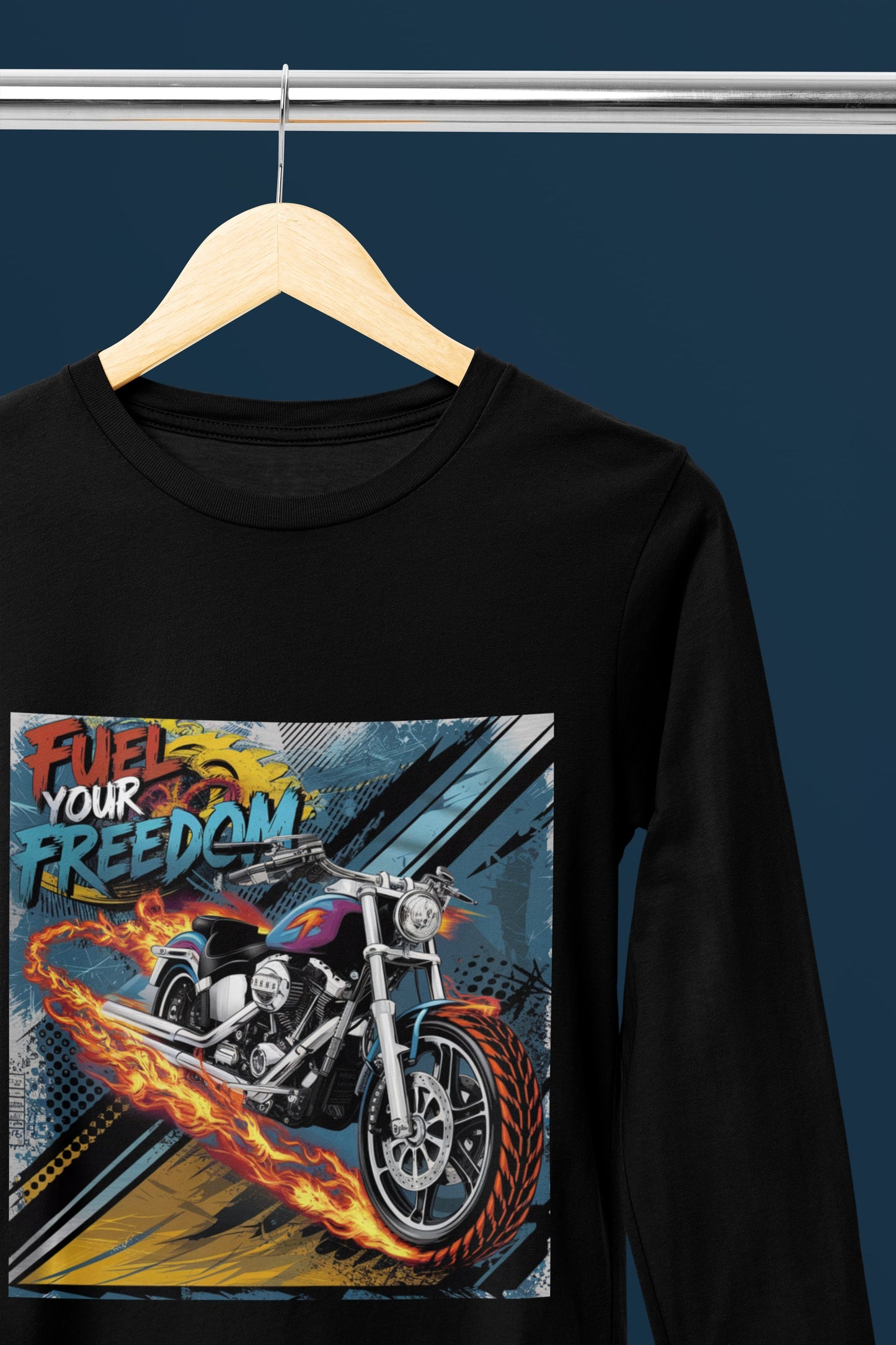Fuel your Freedom Round Neck Full Sleeve T-shirt for Men