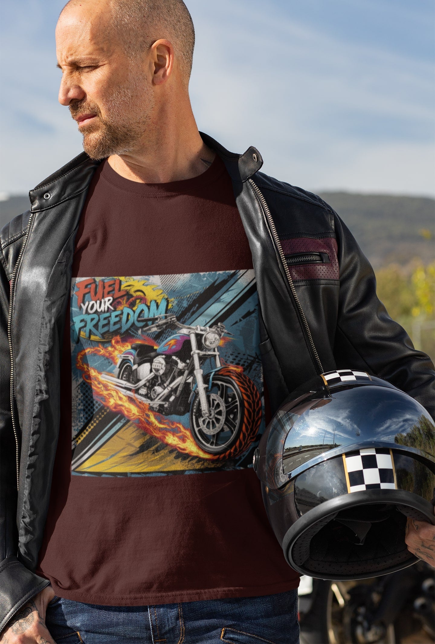 Fuel your Freedom Round Neck Full Sleeve T-shirt for Men