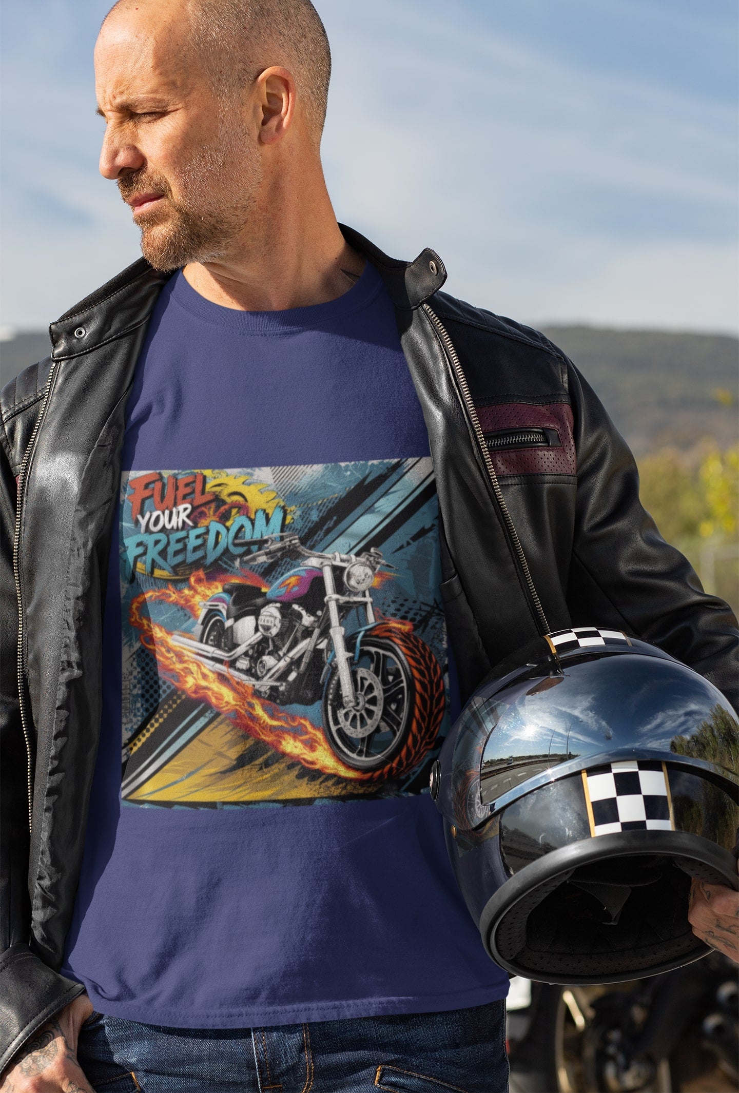 Fuel your Freedom Round Neck Full Sleeve T-shirt for Men