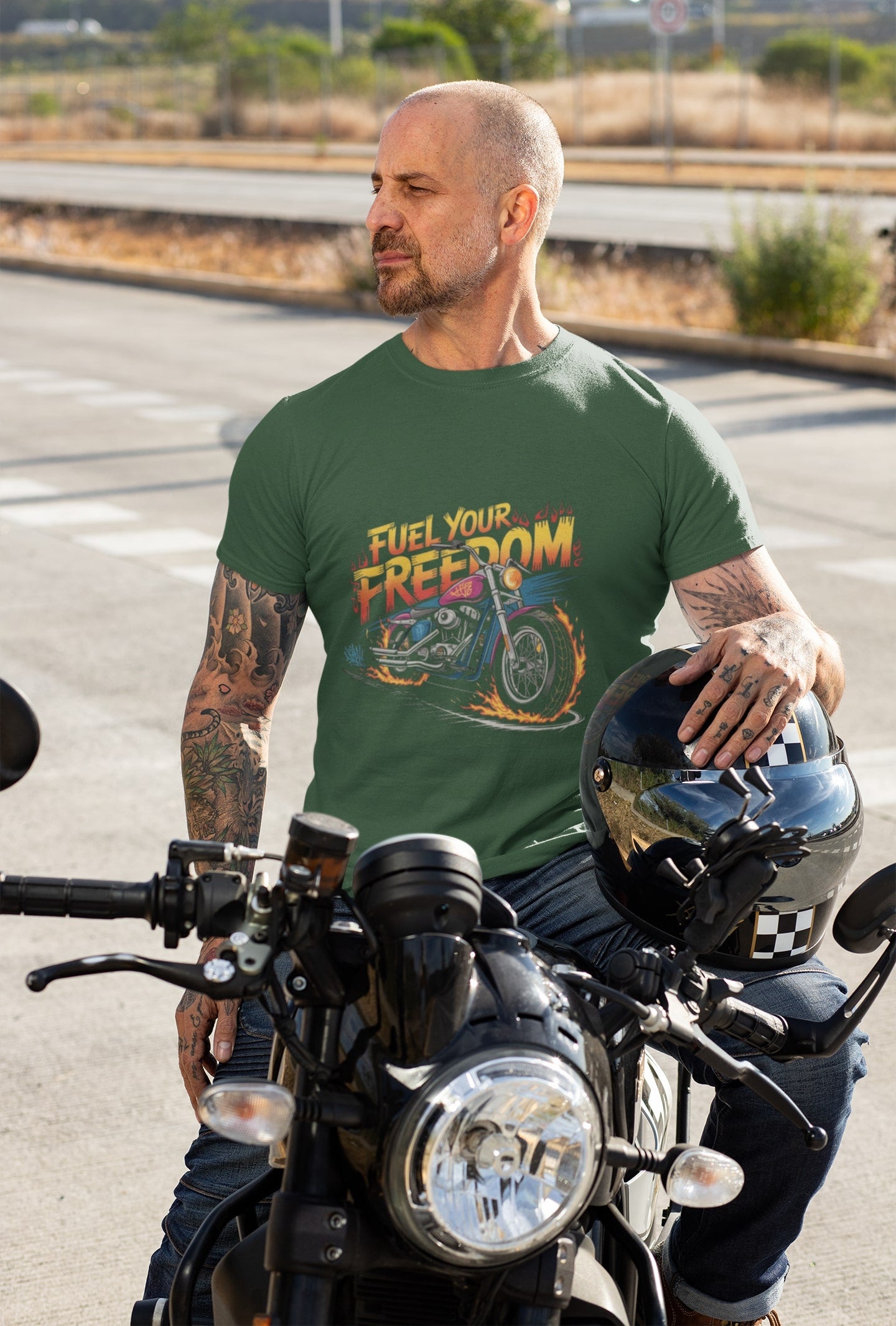 Fuel your Freedom Round Neck Half Sleeve T-shirt