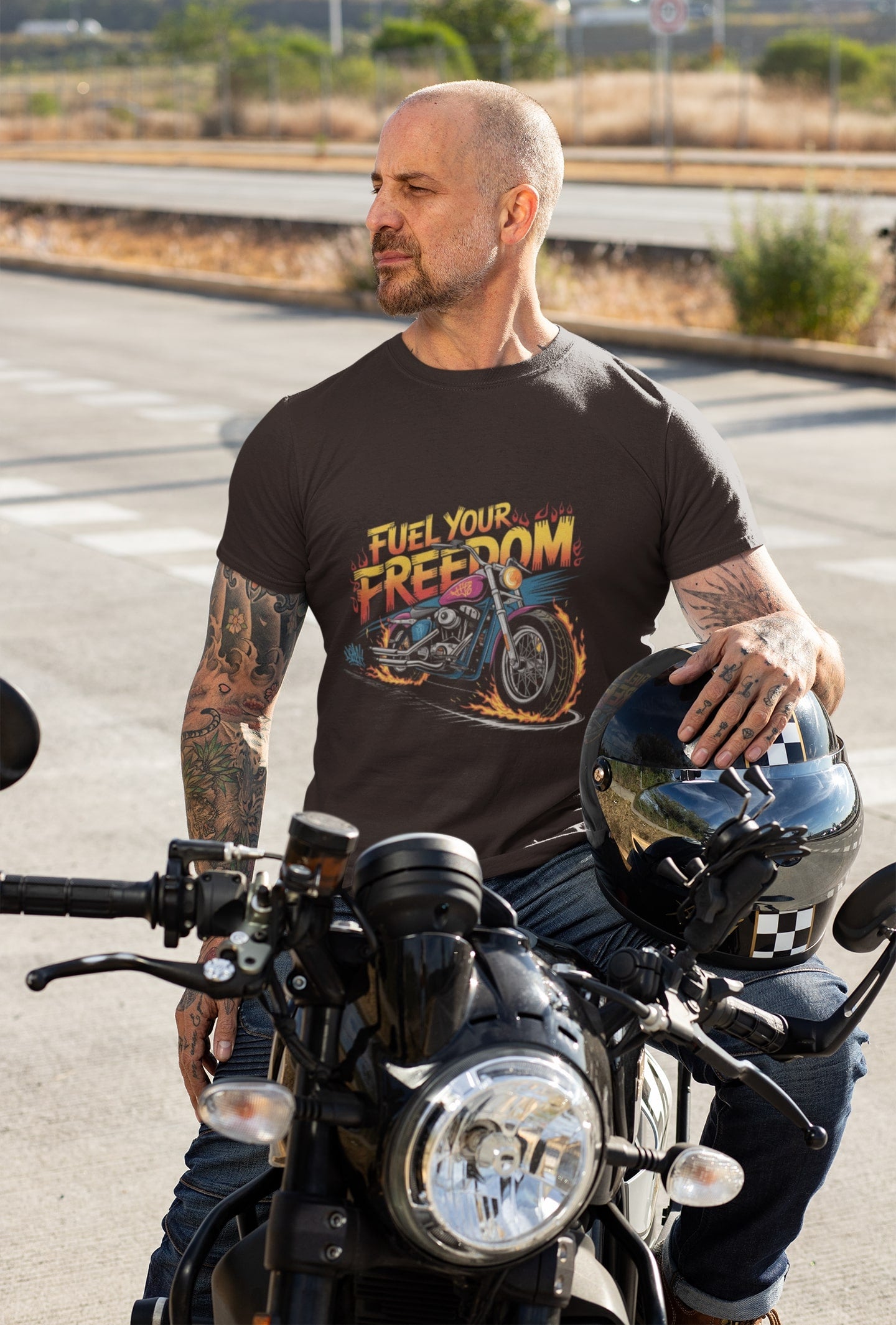 Fuel your Freedom Round Neck Half Sleeve T-shirt
