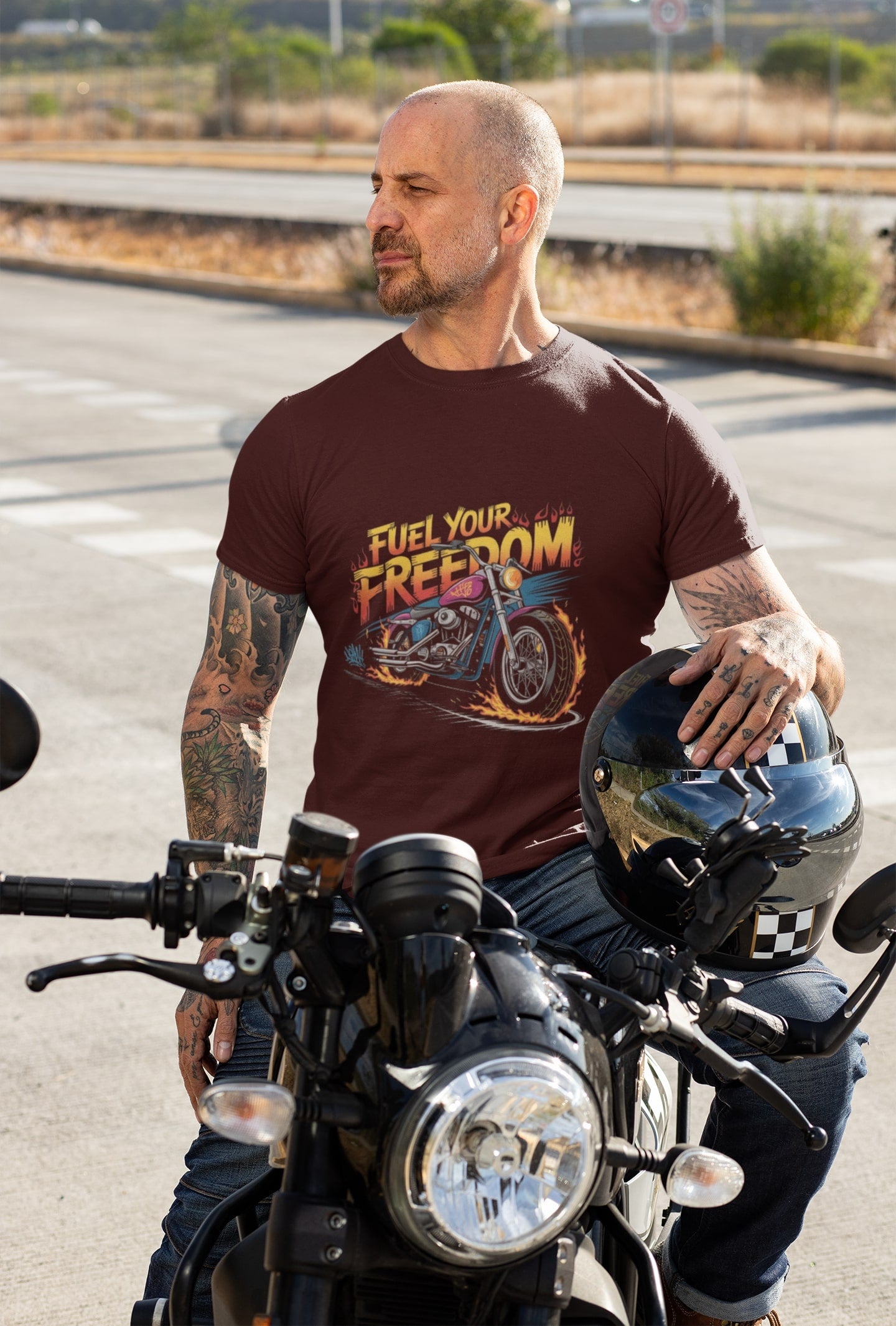 Fuel your Freedom Round Neck Half Sleeve T-shirt
