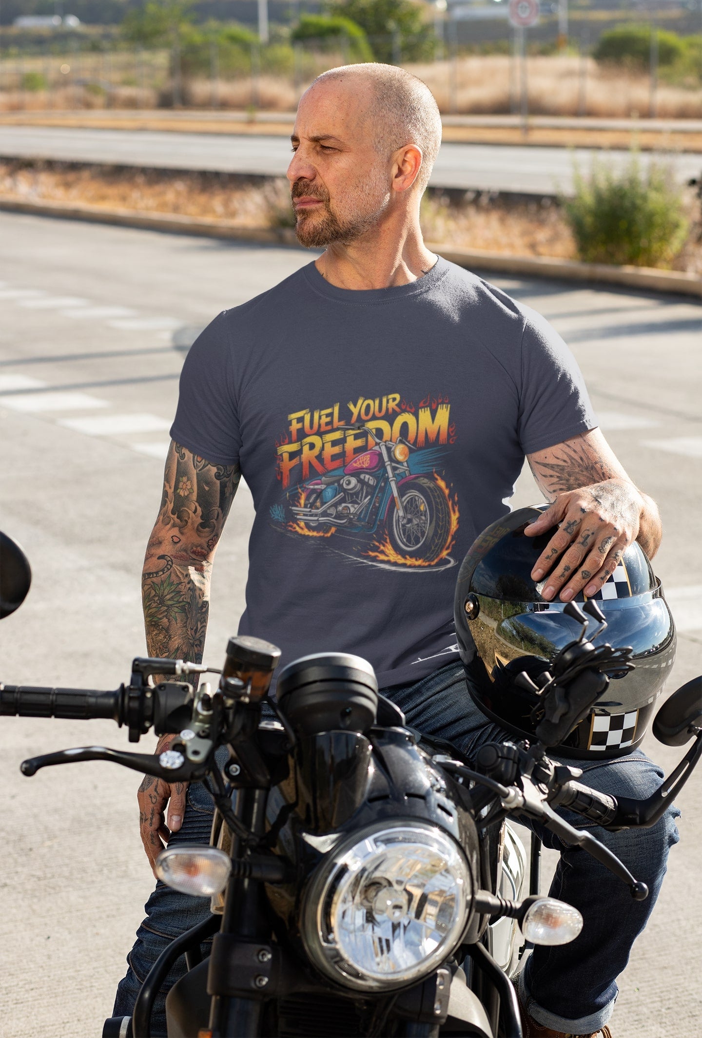 Fuel your Freedom Round Neck Half Sleeve T-shirt