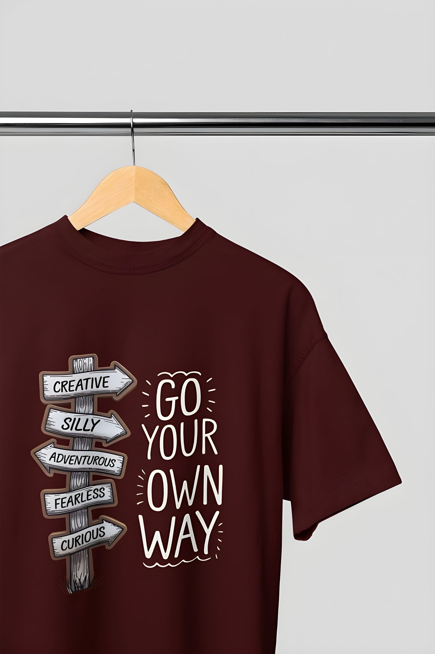 Go Your Own Way Classic Round Neck T-shirt