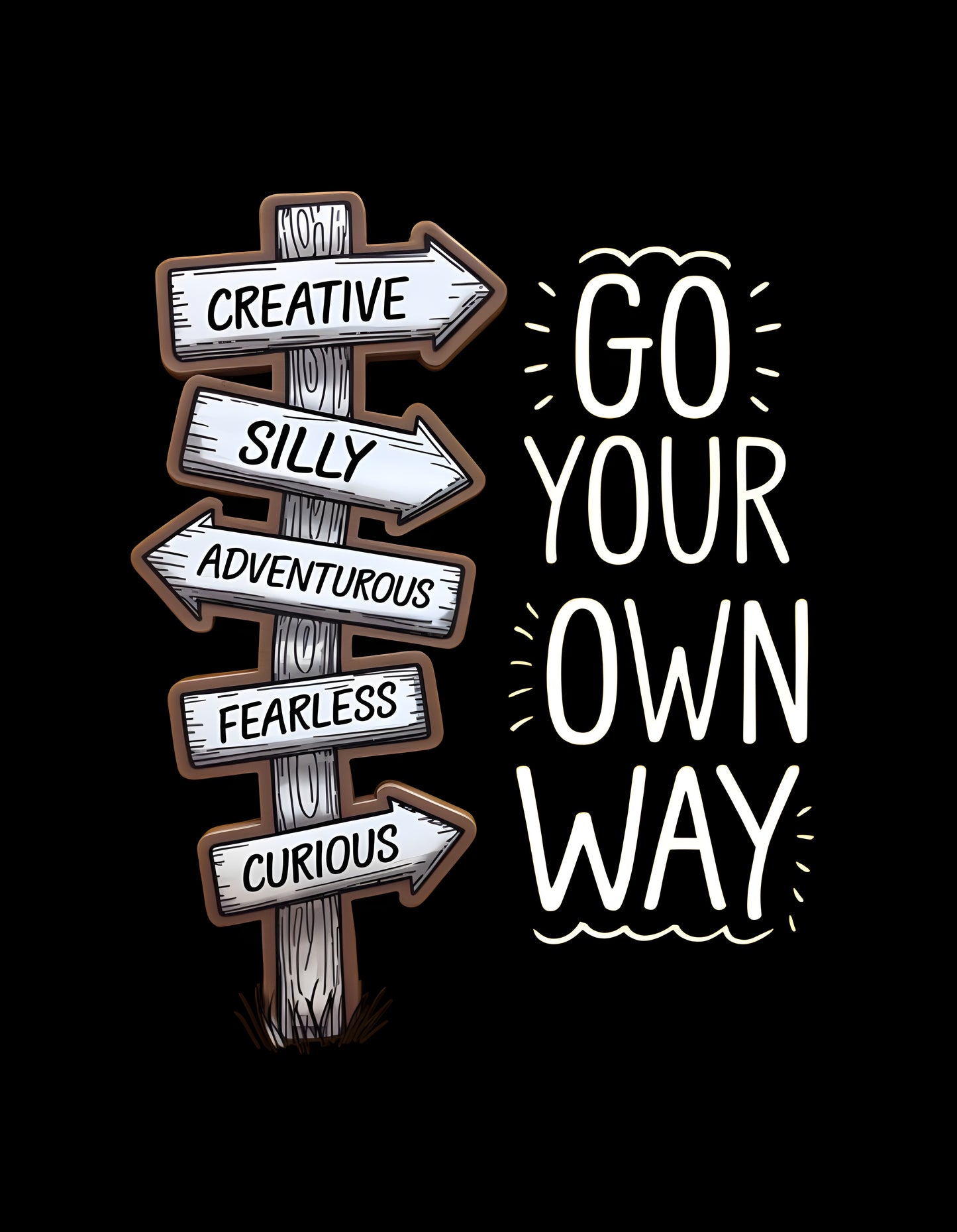 Go Your Own Way Classic Round Neck T-shirt
