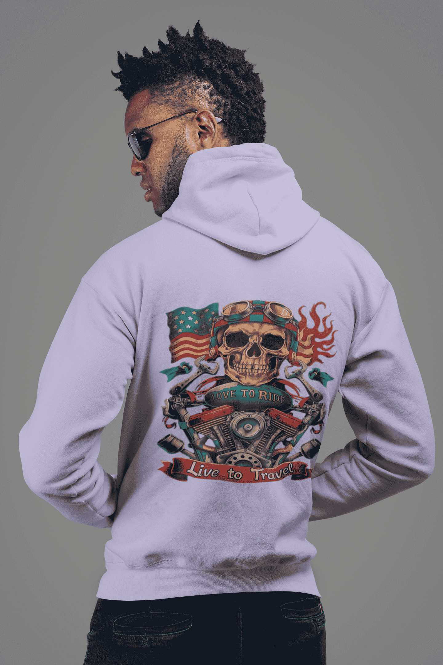 Love to Ride Live to Travel Hooded Sweatshirt