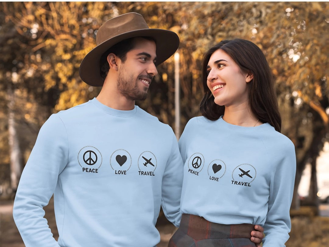 Peace Love Travel Classic Unisex Sweatshirt