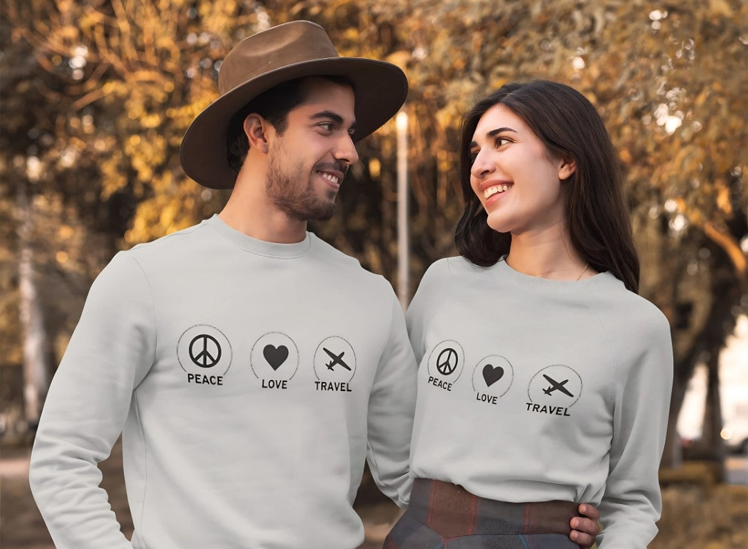 Peace Love Travel Classic Unisex Sweatshirt