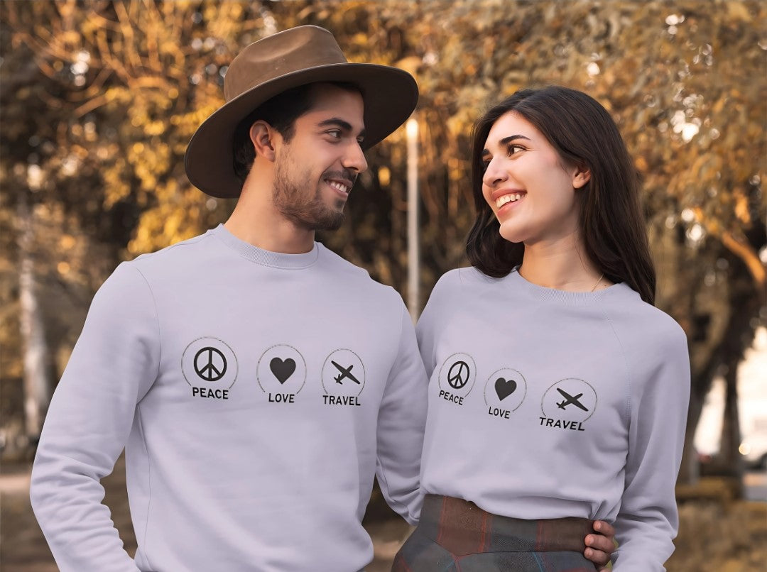 Peace Love Travel Classic Unisex Sweatshirt
