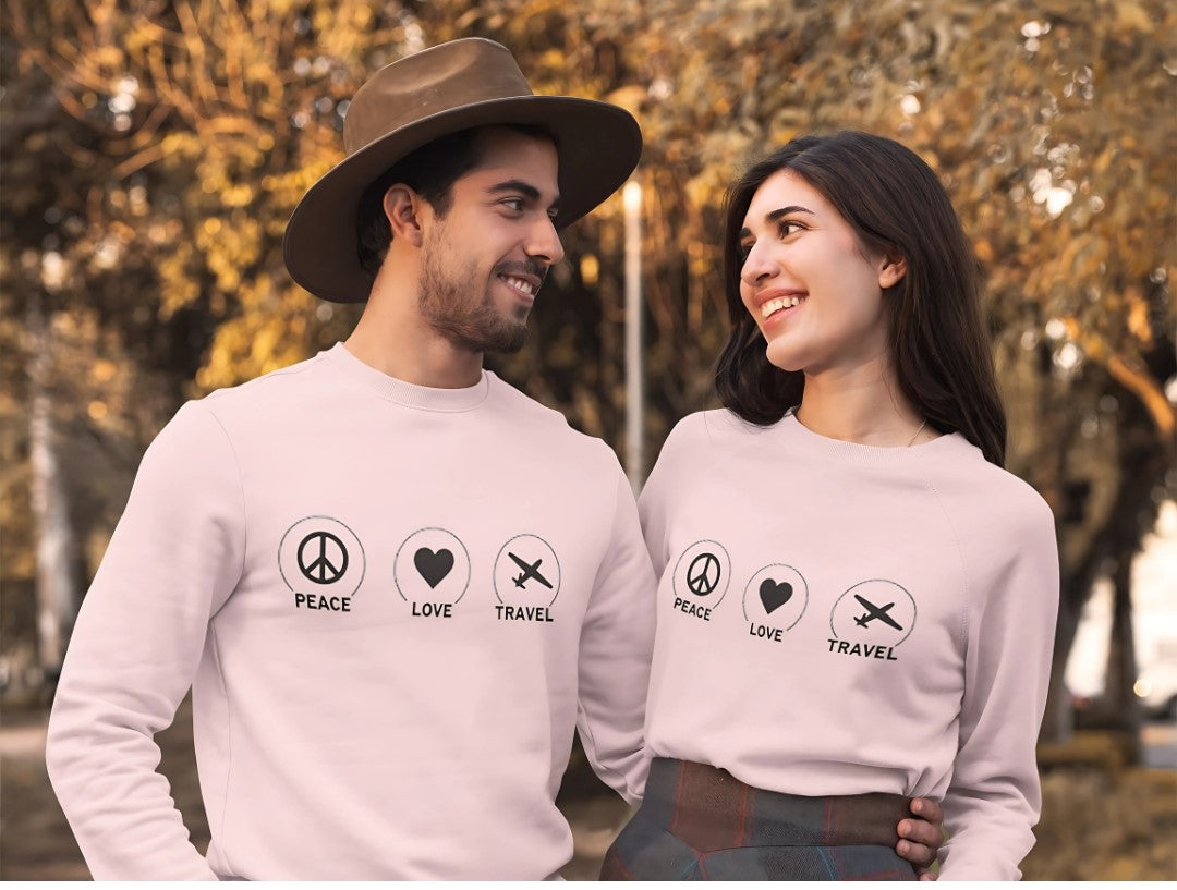 Peace Love Travel Classic Unisex Sweatshirt