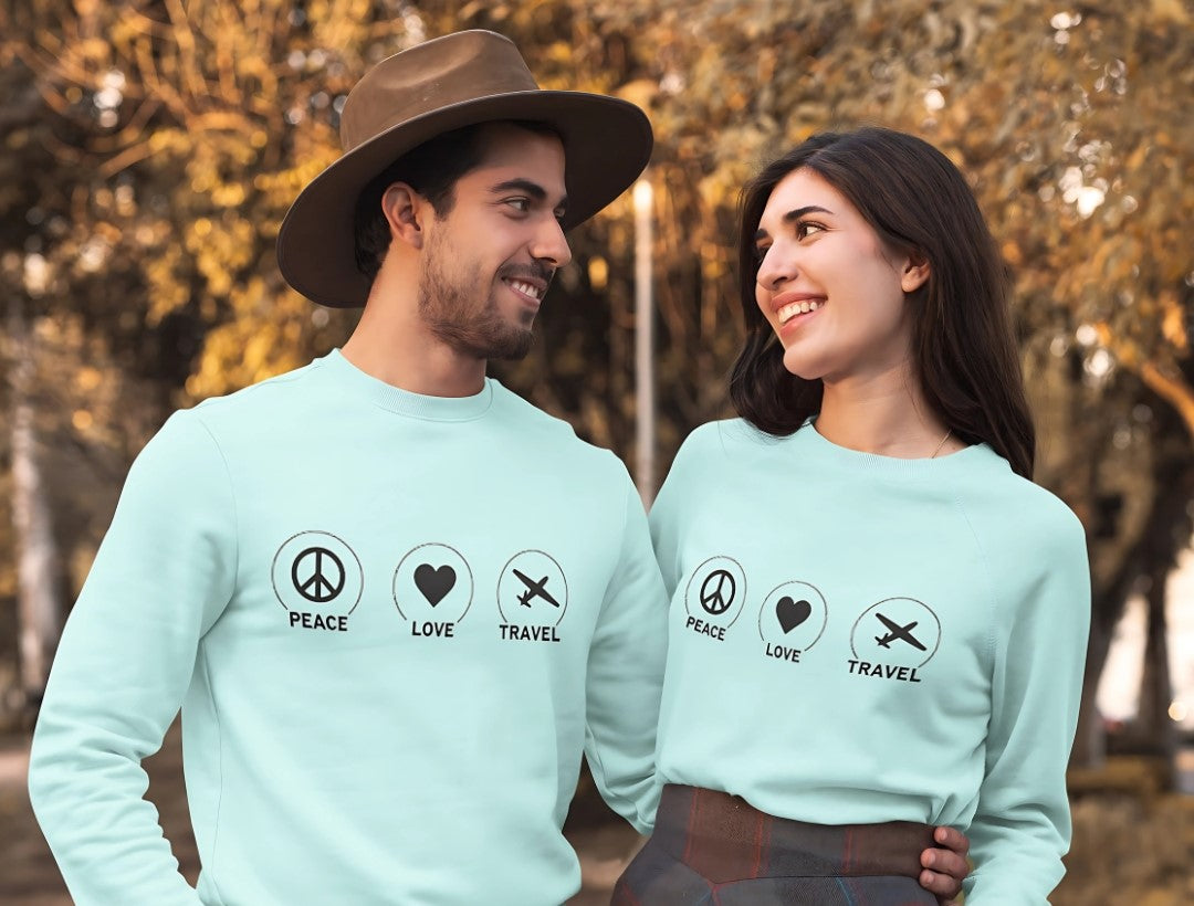 Peace Love Travel Classic Unisex Sweatshirt