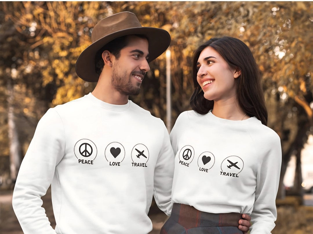 Peace Love Travel Classic Unisex Sweatshirt