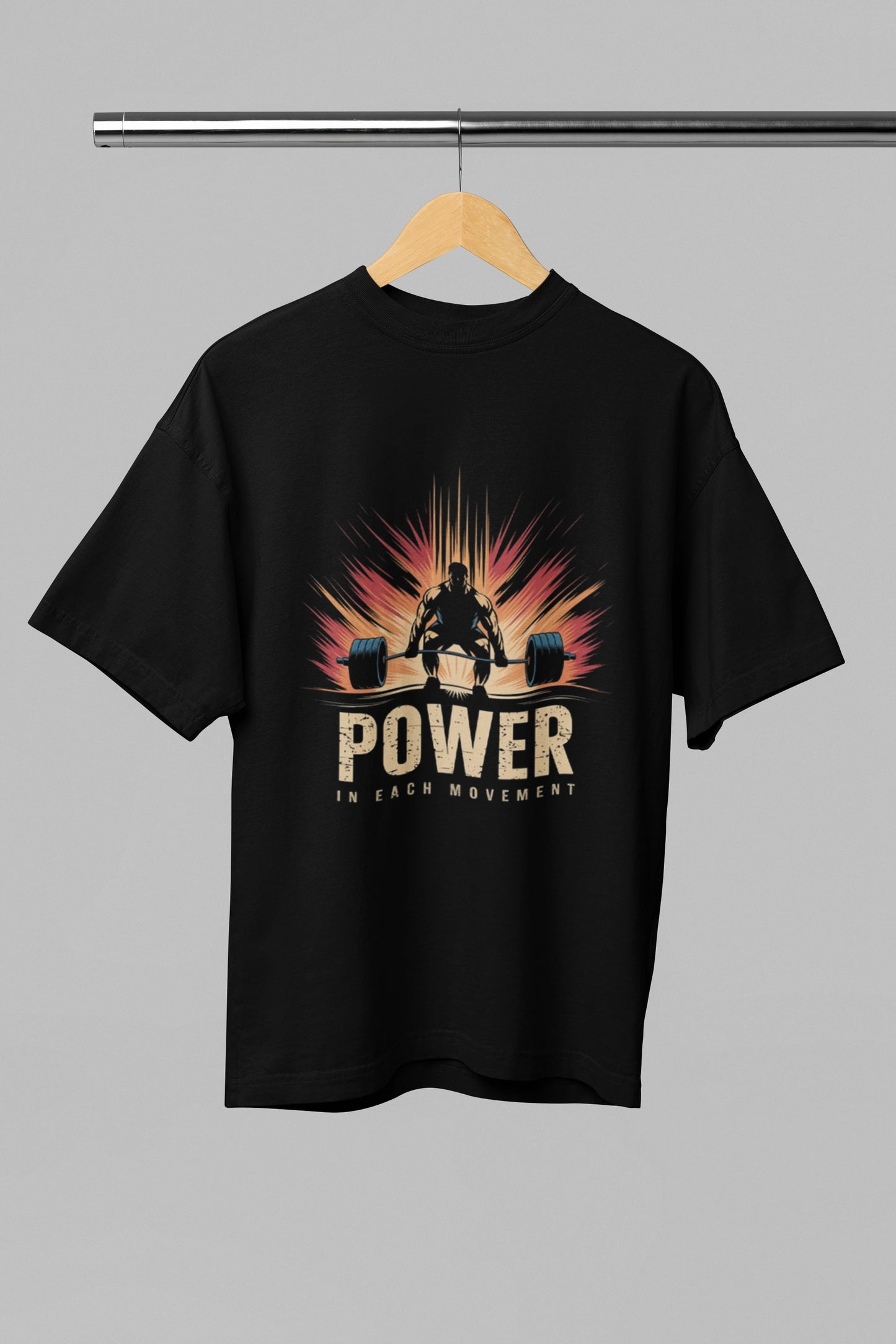Power In Every Movement Classic Round Neck Gym T-shirt