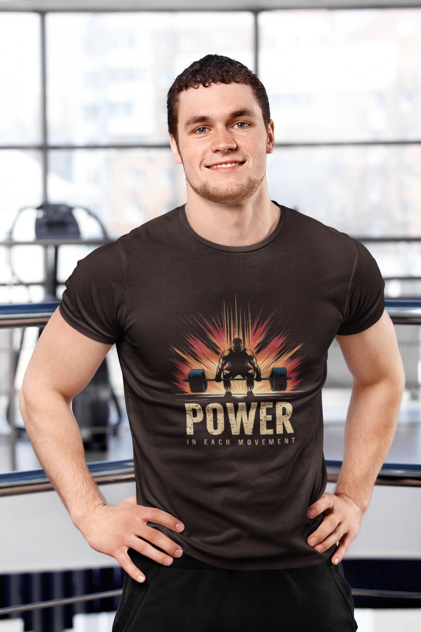 Power In Every Movement Classic Round Neck Gym T-shirt