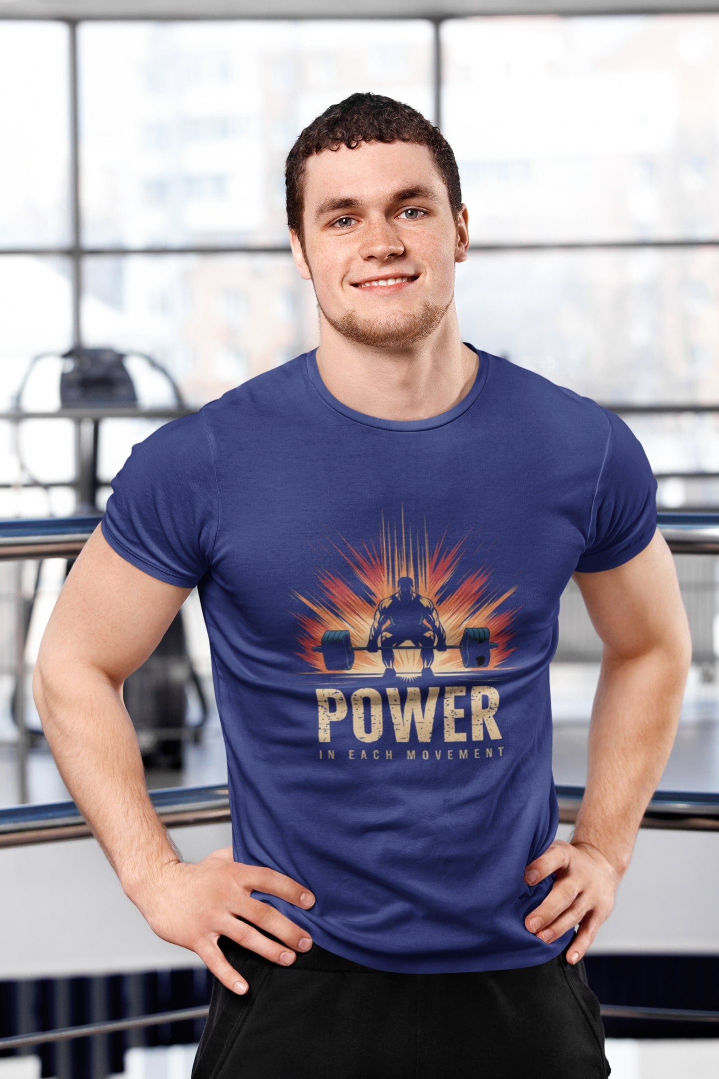 Power In Every Movement Classic Round Neck Gym T-shirt