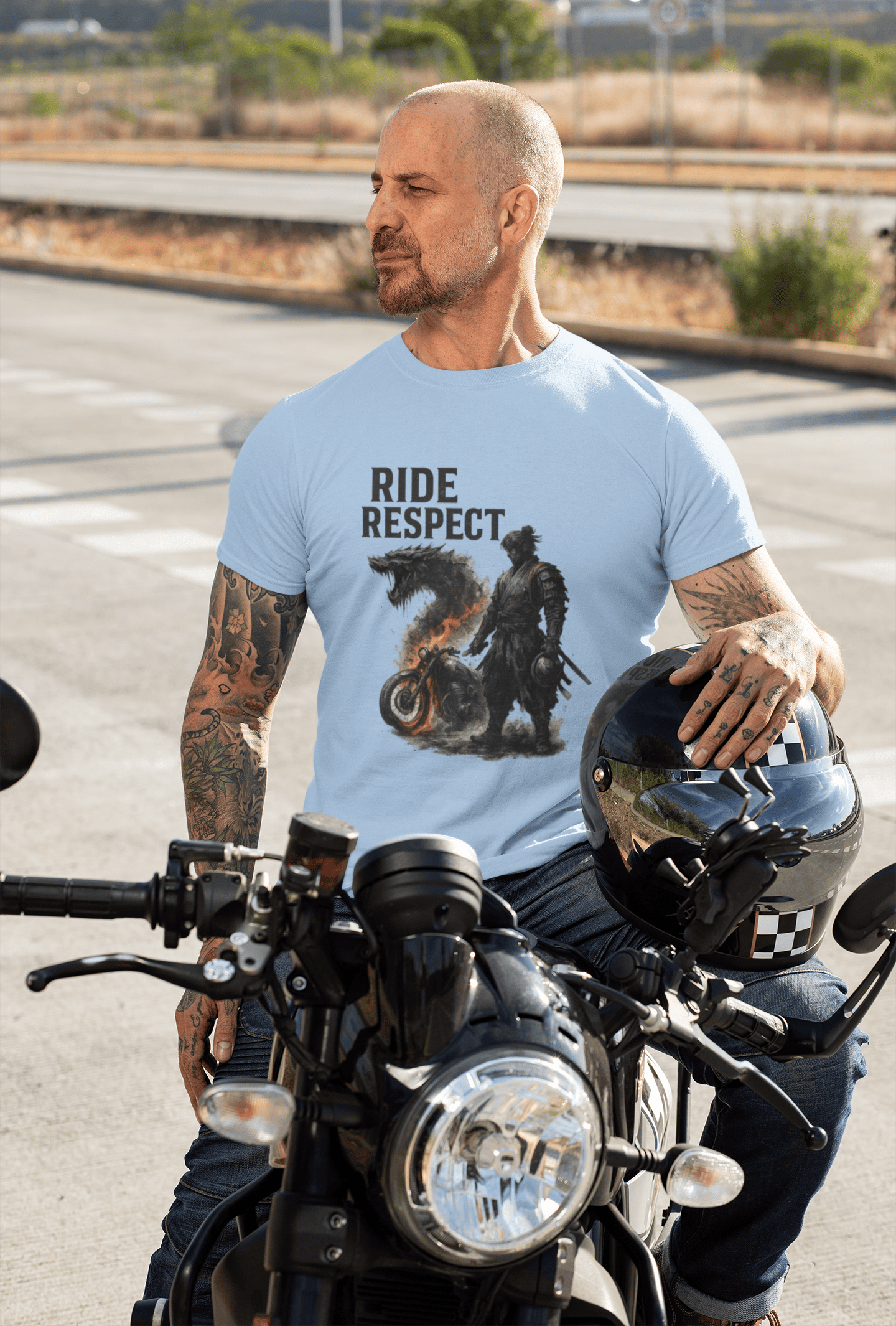 Ride Respect Premium Cotton Stretch Biker T-shirt