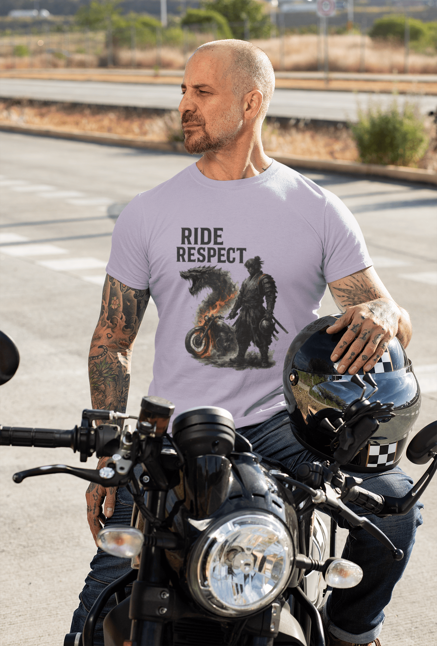 Ride Respect Premium Cotton Stretch Biker T-shirt