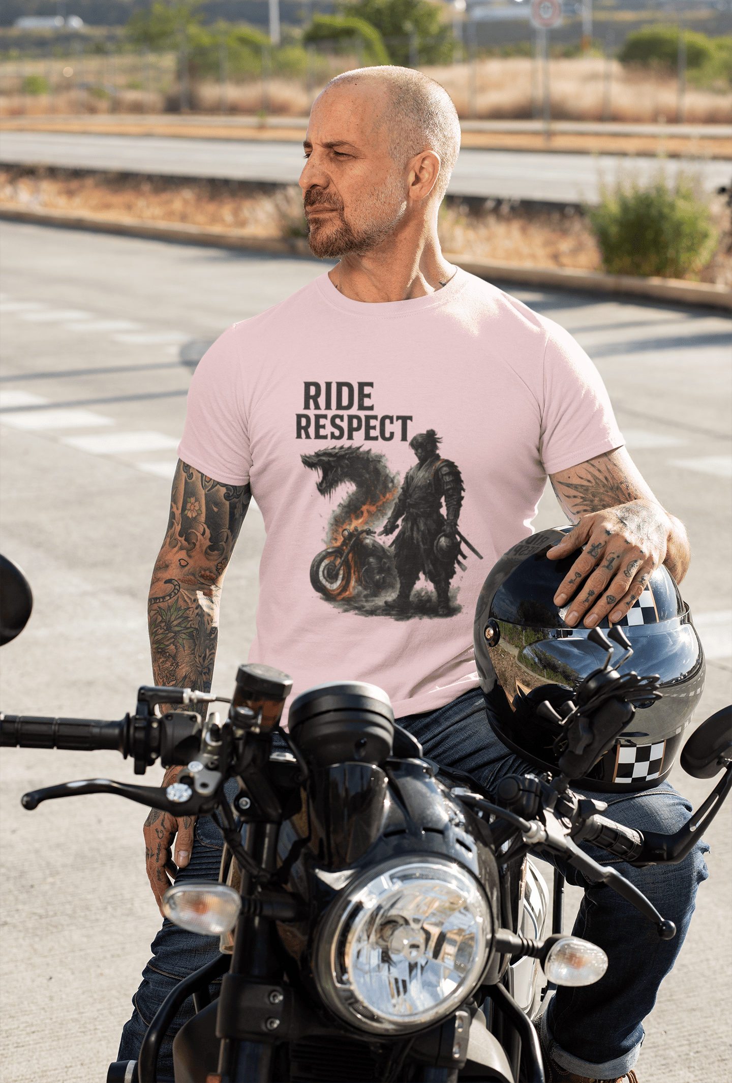 Ride Respect Premium Cotton Stretch Biker T-shirt