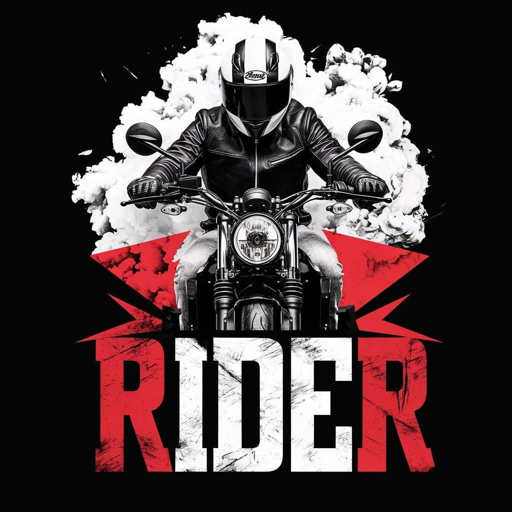 Rider Classic Round Neck Biker T-shirt