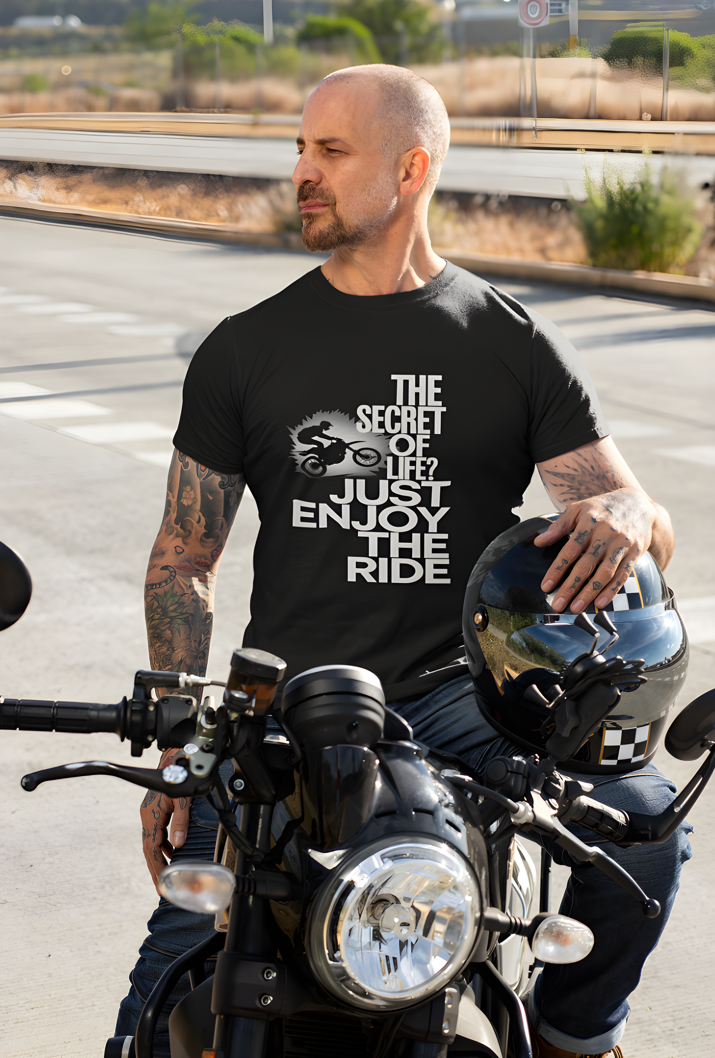 The Secret of Life Classic Biker T-shirt for Men