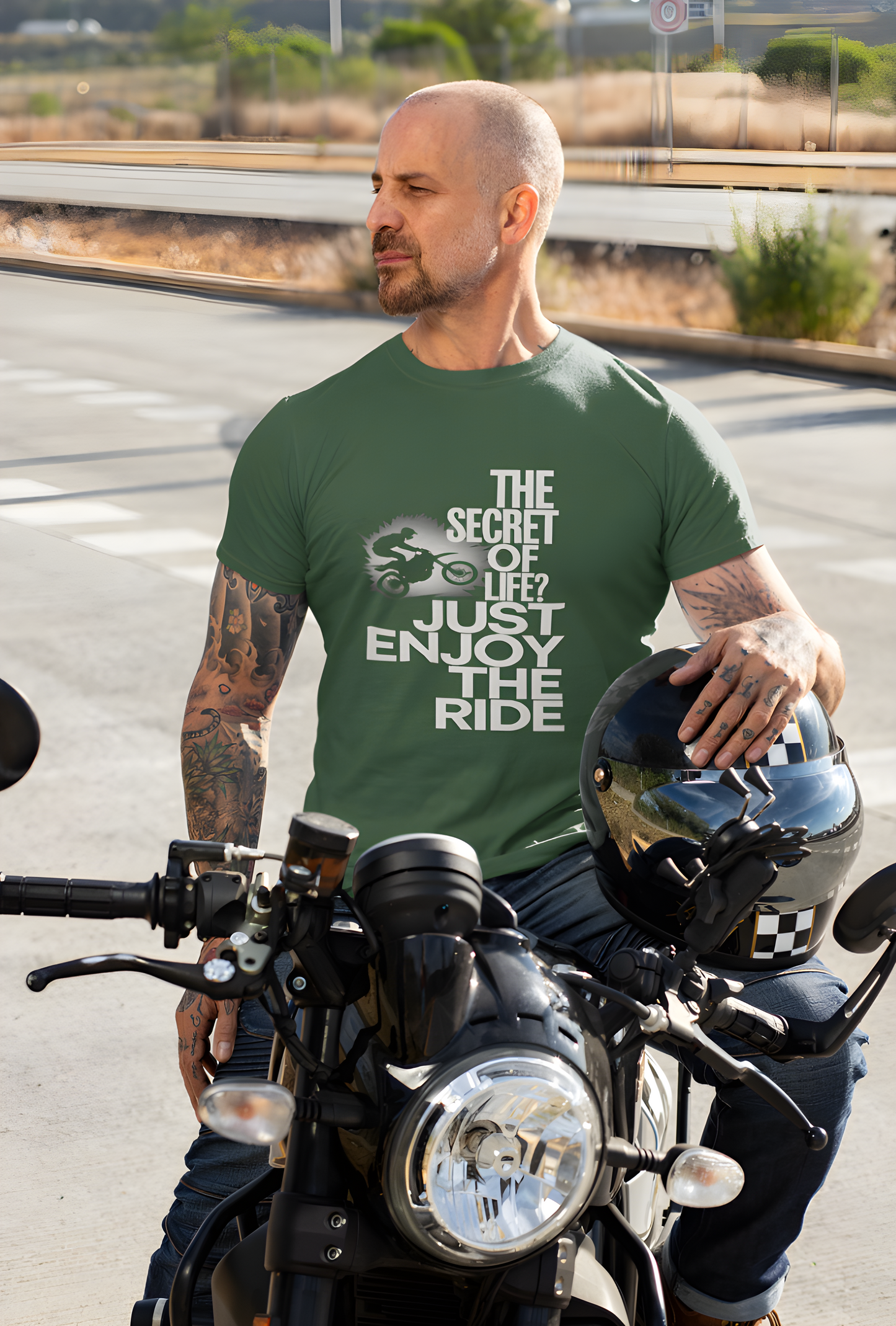 The Secret of Life Classic Biker T-shirt for Men