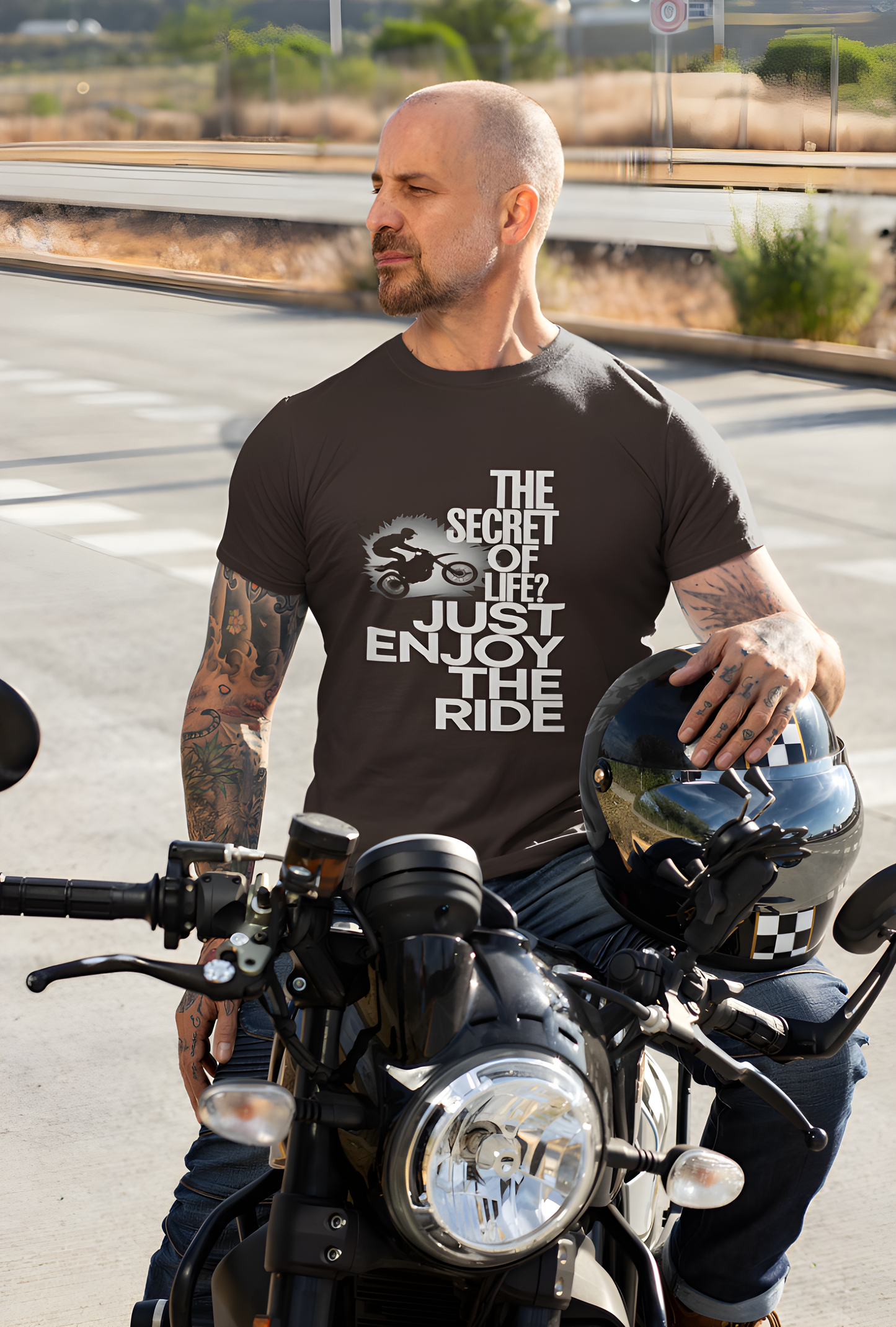 The Secret of Life Classic Biker T-shirt for Men