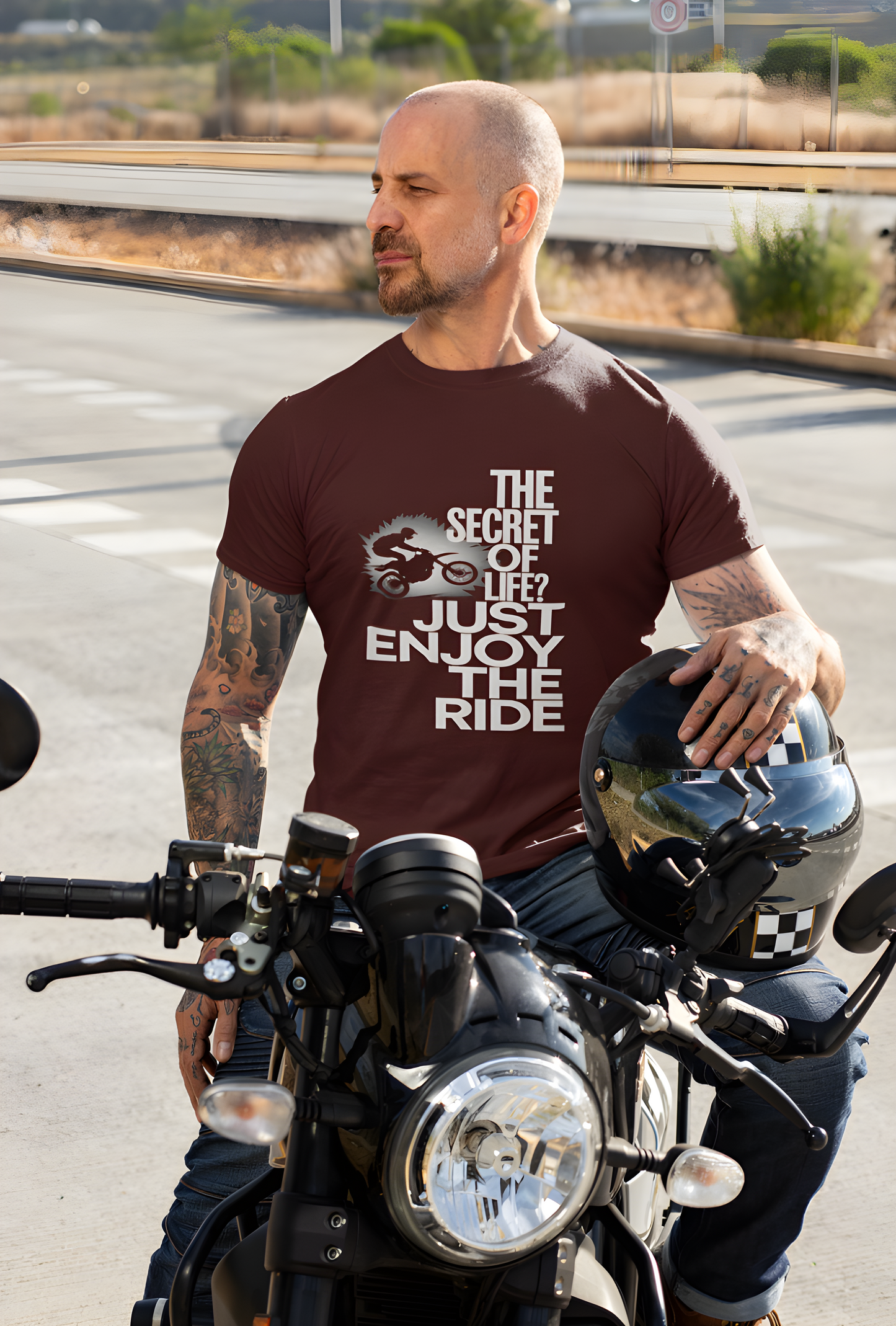 The Secret of Life Classic Biker T-shirt for Men