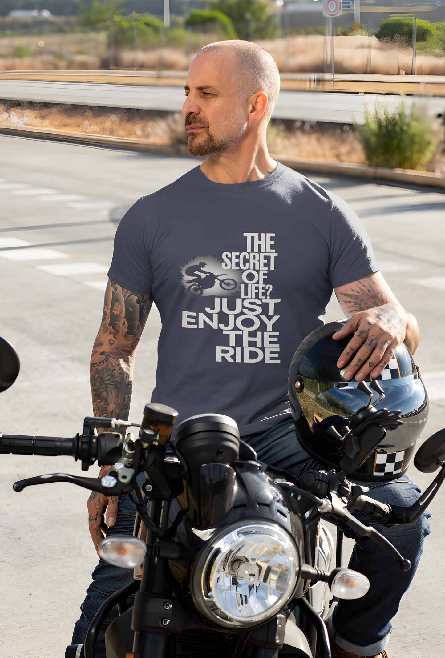 The Secret of Life Classic Biker T-shirt for Men