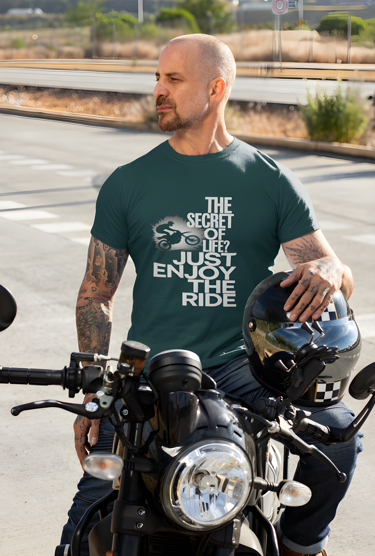 The Secret of Life Classic Biker T-shirt for Men