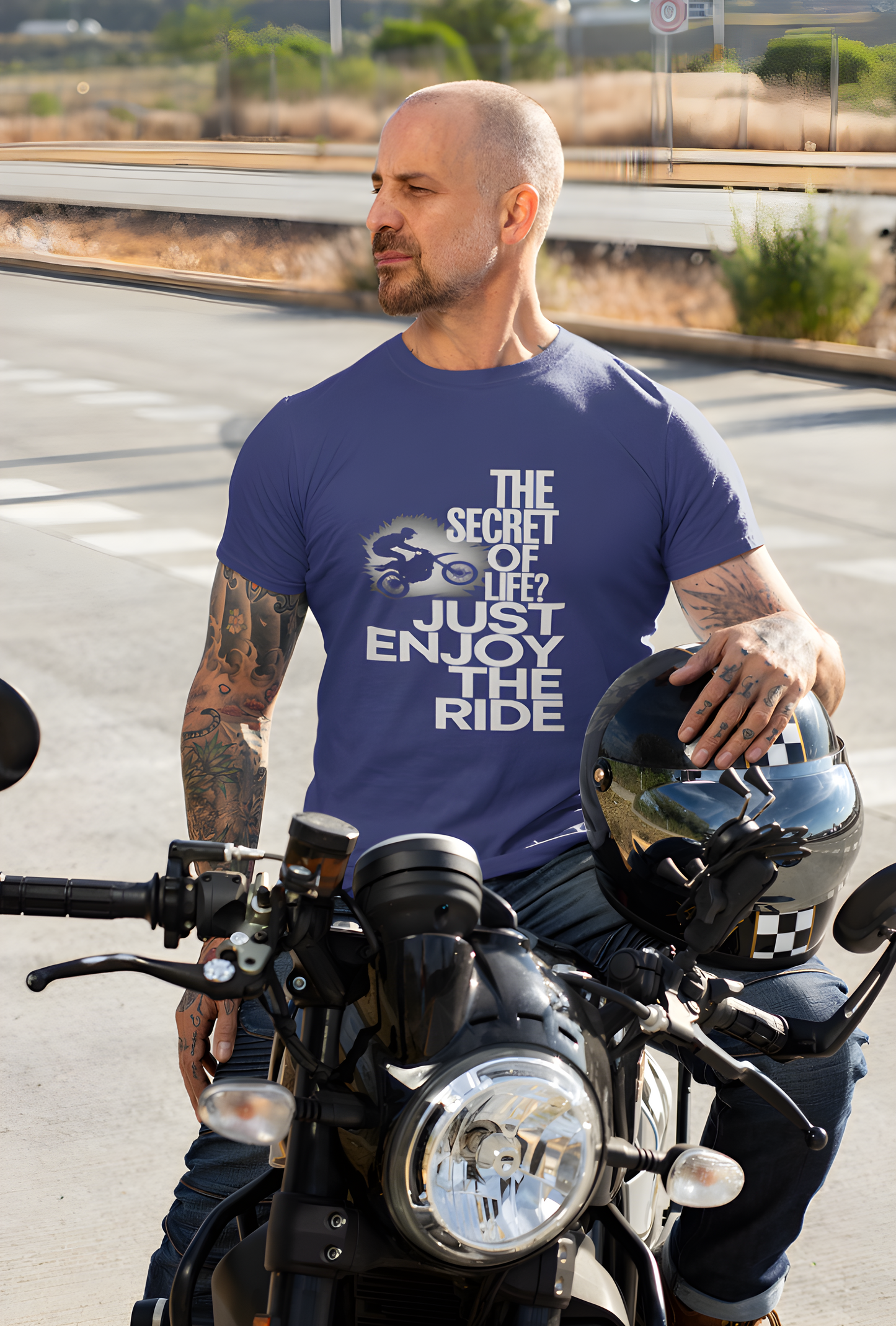 The Secret of Life Classic Biker T-shirt for Men