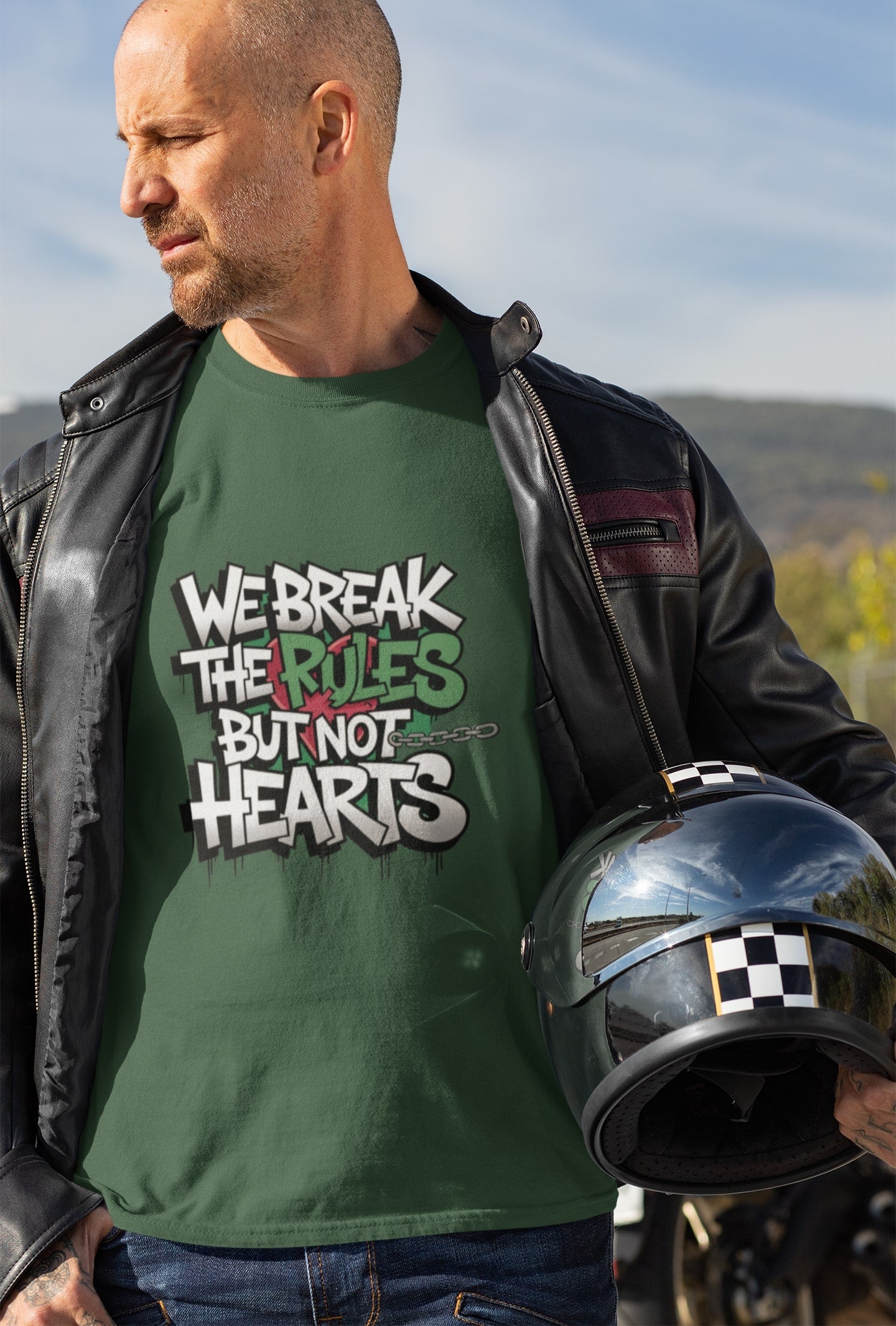 We Break Rules Not Hearts Classic Round Neck Full Sleeve T-shirt