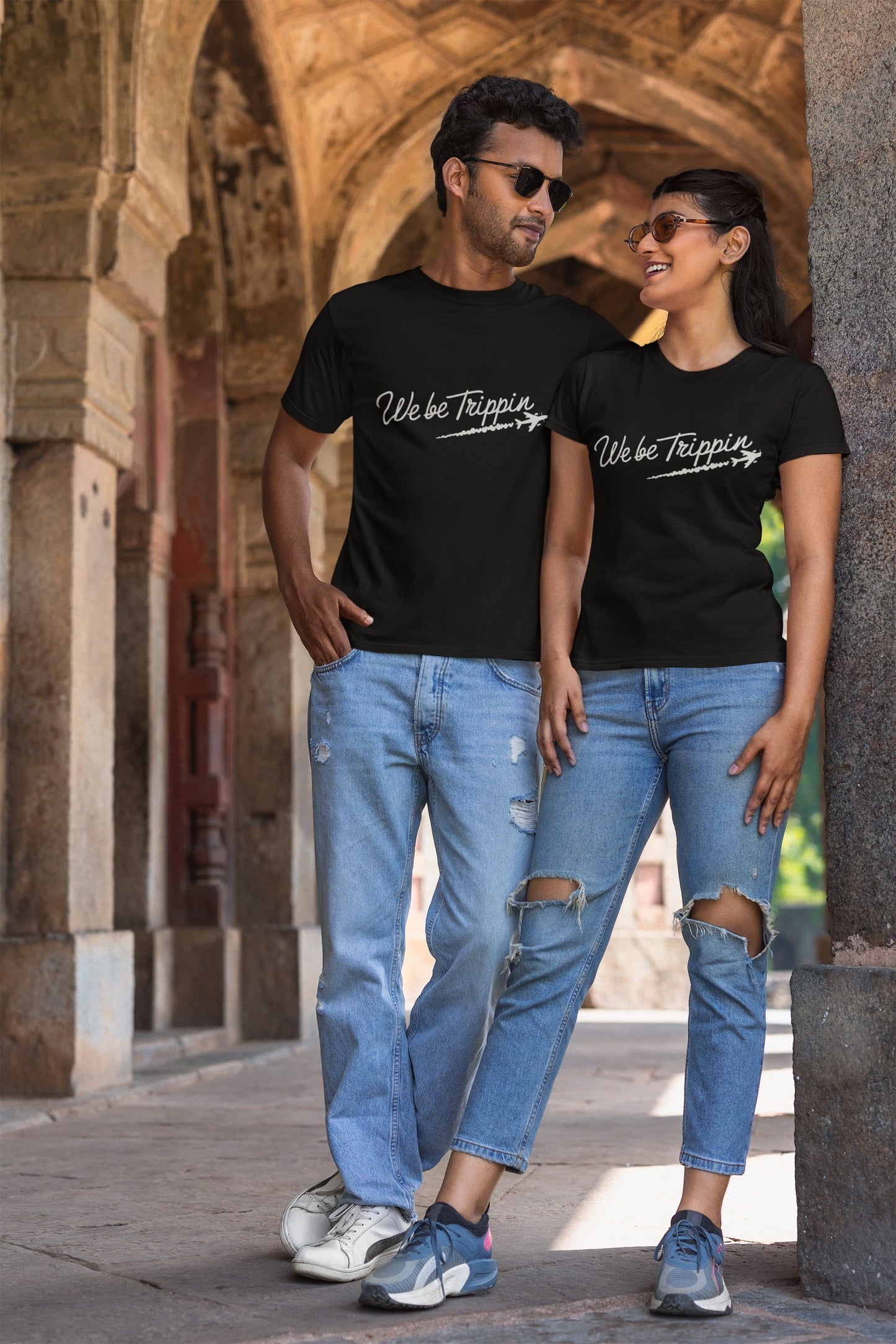 We be Trippin Classic Round Neck Half Sleeve T-shirt
