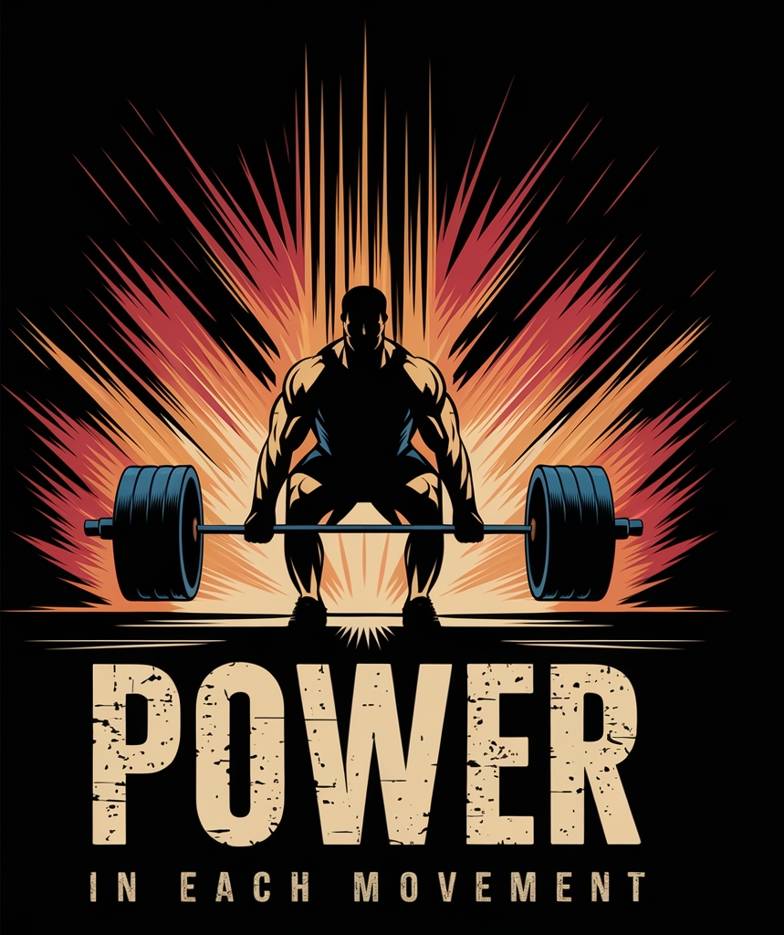 Power In Every Movement Classic Round Neck Gym T-shirt