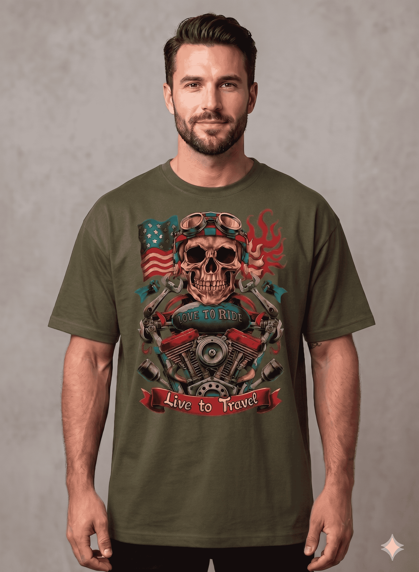 Love to Ride Live to Travel Unisex Oversized Classic T-Shirt