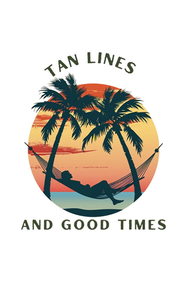 Tan Lines and Good Times Round Neck Holdiay T-shirt for Women