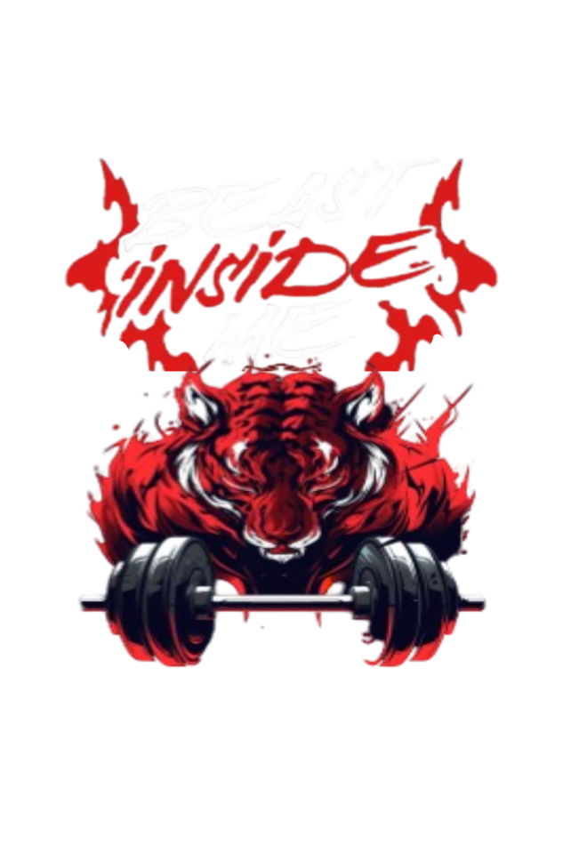 Beast Inside Me Round Neck Gym T-shirt for Men