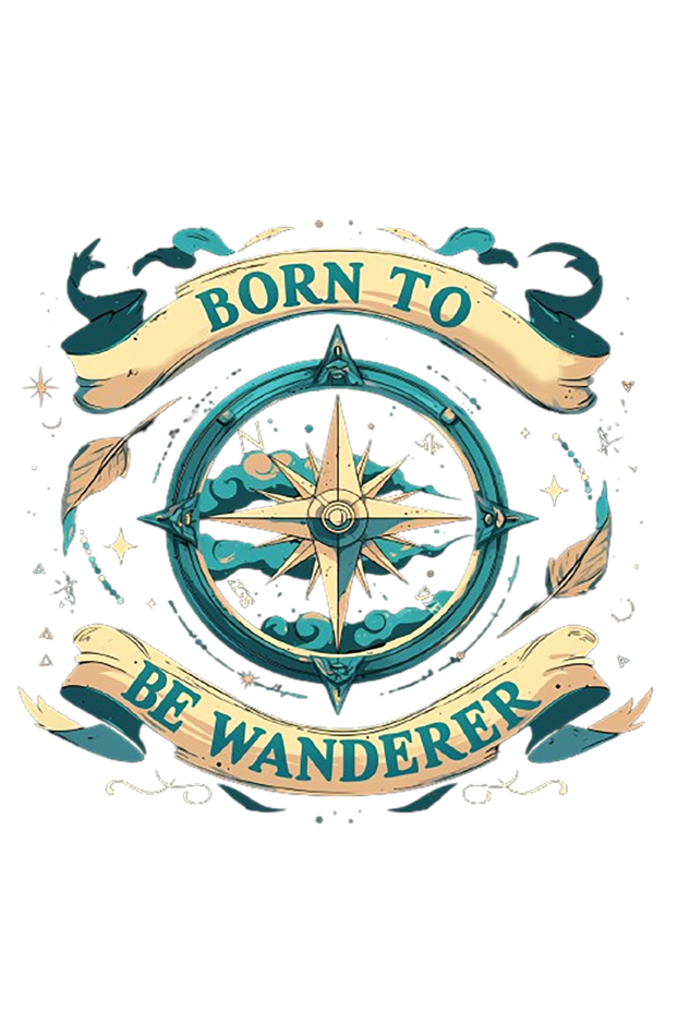 Born to be Wanderer Classic Round Neck T-shirt for Men