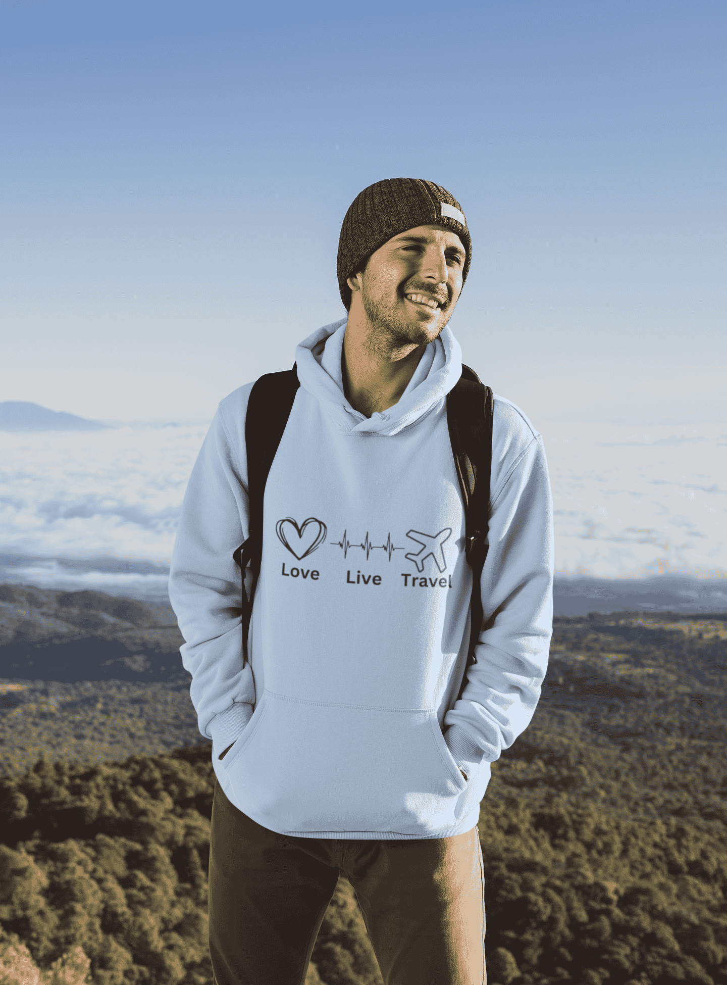 Love Live Travel Unisex Hooded Sweatshirt