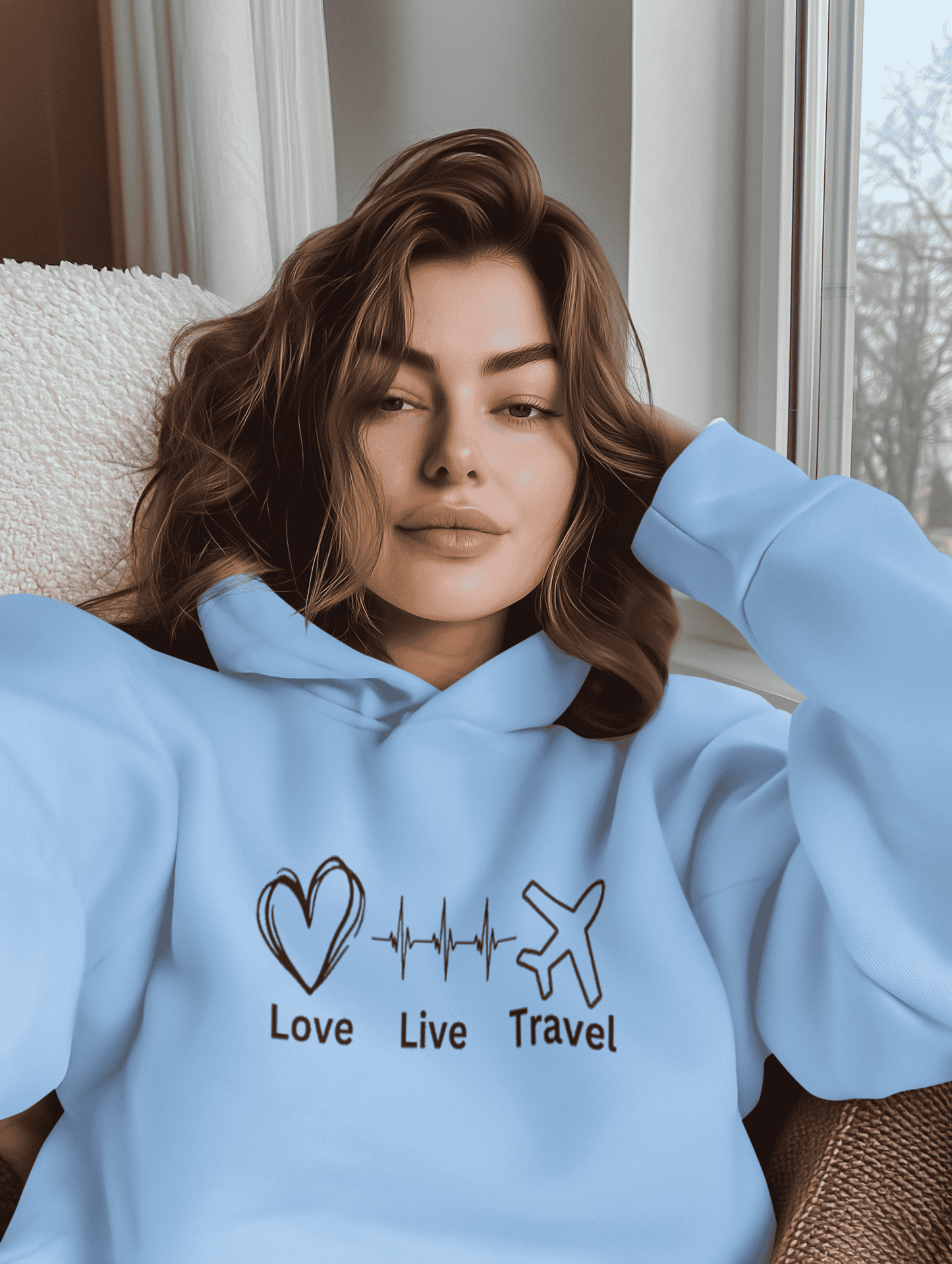 Love Live Travel Unisex Hooded Sweatshirt