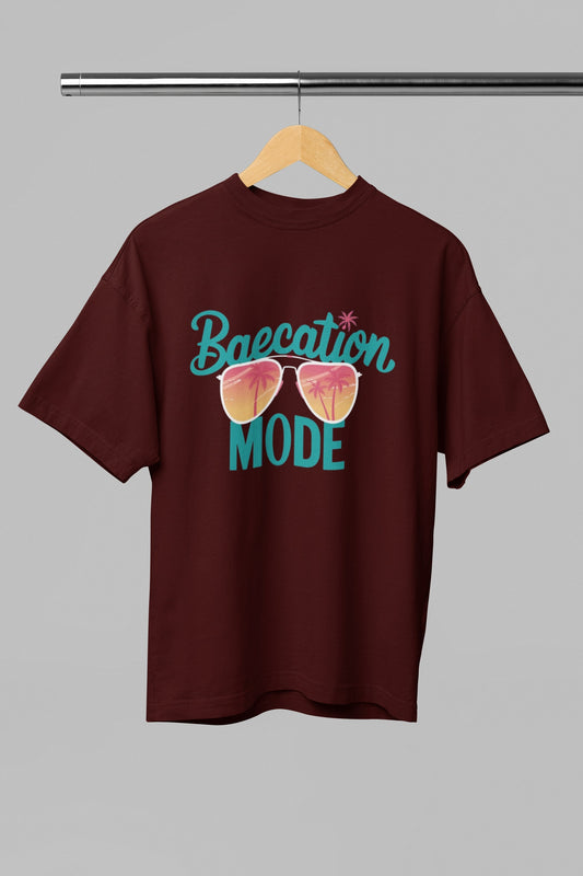 Baecation Mode Classic Round Neck Half Sleeve T-shirt