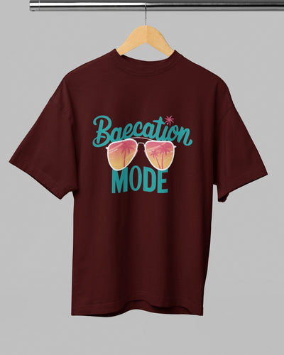 Baecation Mode Couples Half Sleeve Round Neck T-Shirt